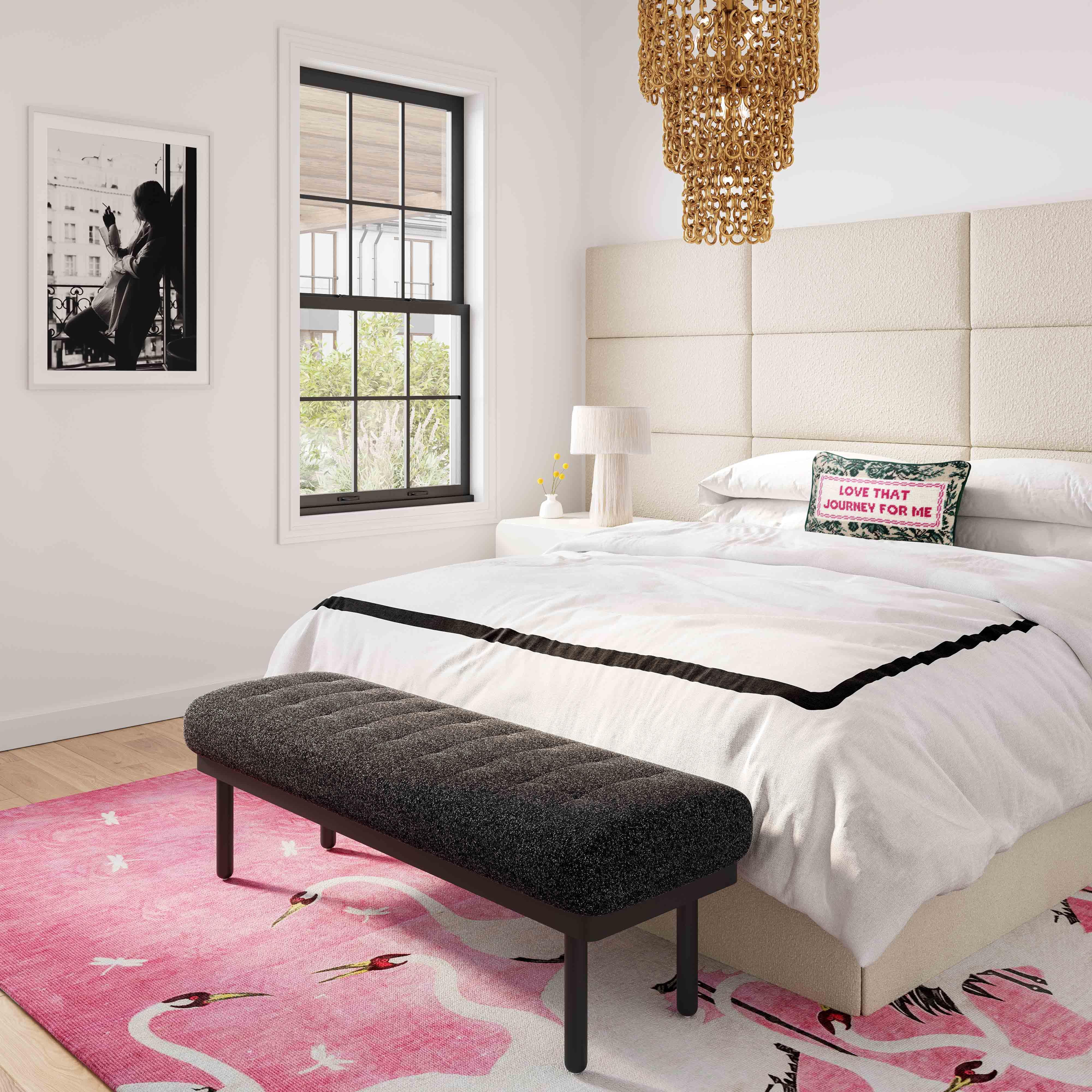 Olivia Boucle Bench - Image 2