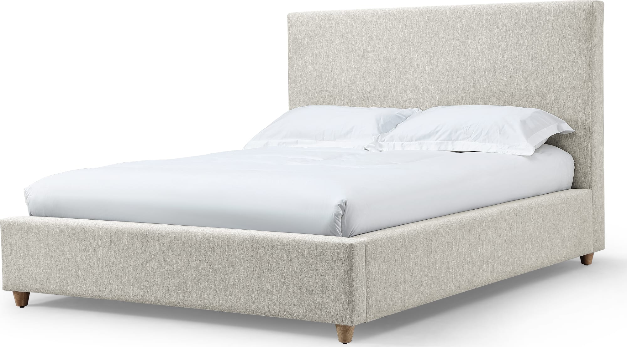 Olivia Ivory Full Upholstered Platform Bed - Image 3