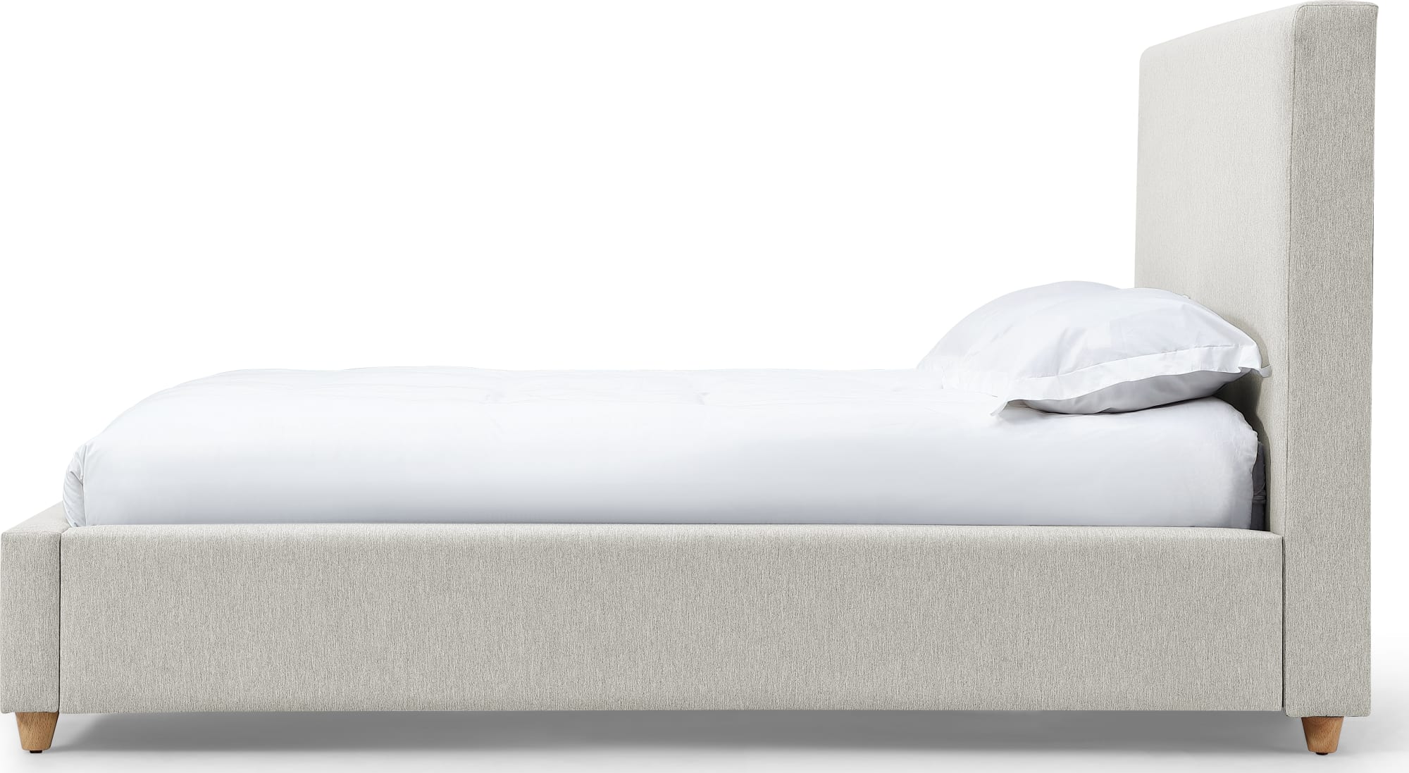 Olivia Ivory King Upholstered Platform Bed - Image 5