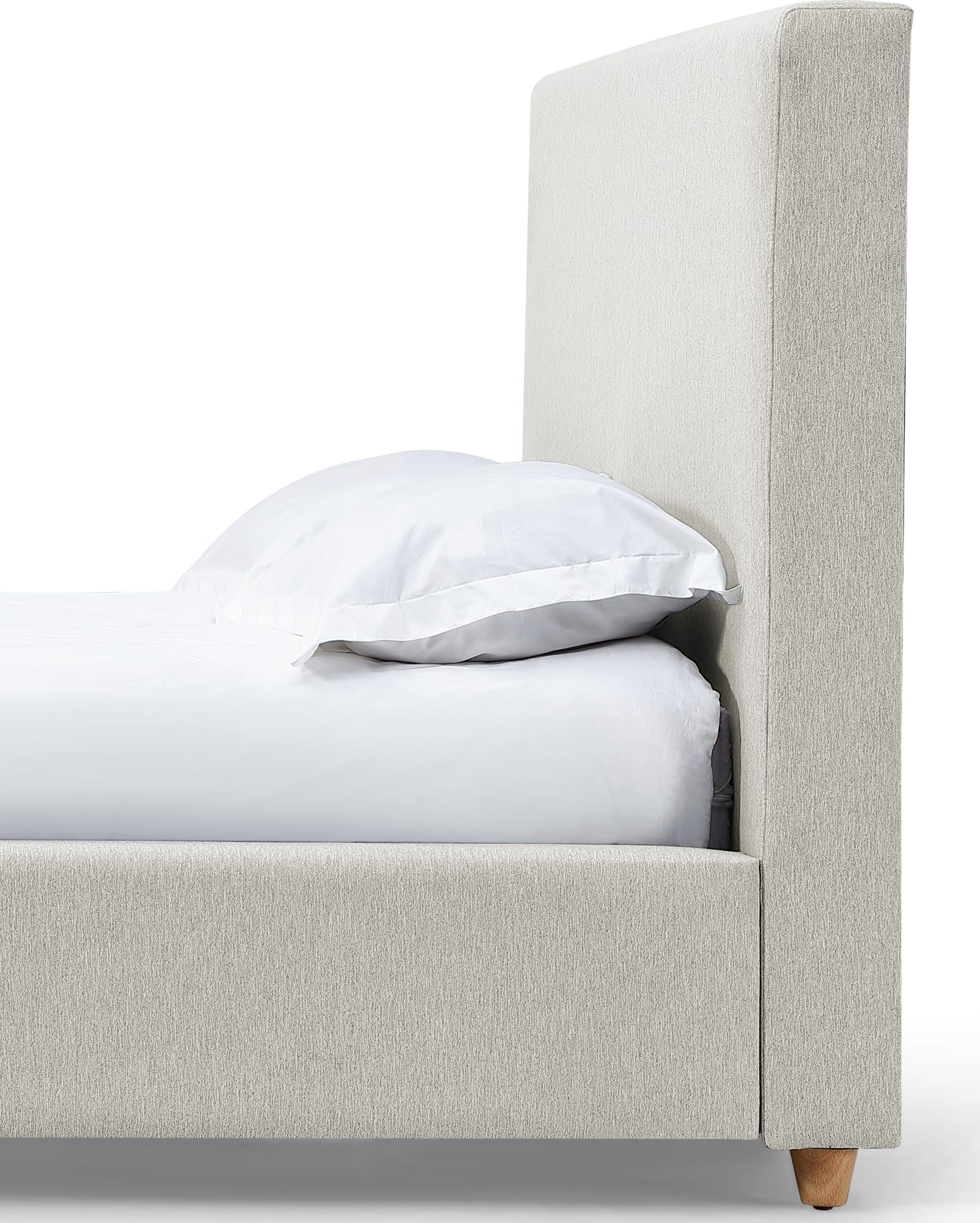 Olivia Ivory Upholstered Queen Headboard - Image 3