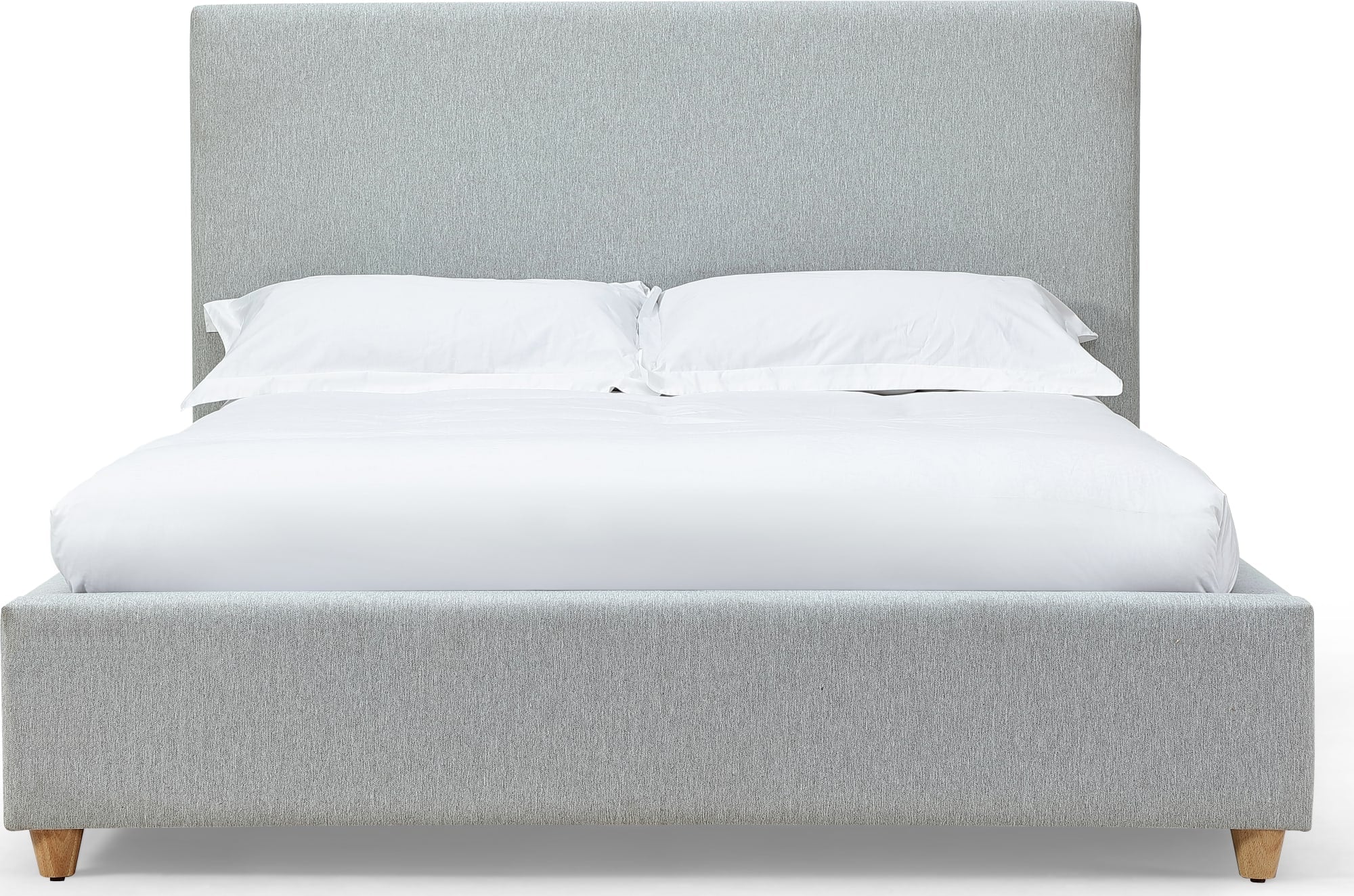 Olivia Linen California King Upholstered Platform Bed - Image 4