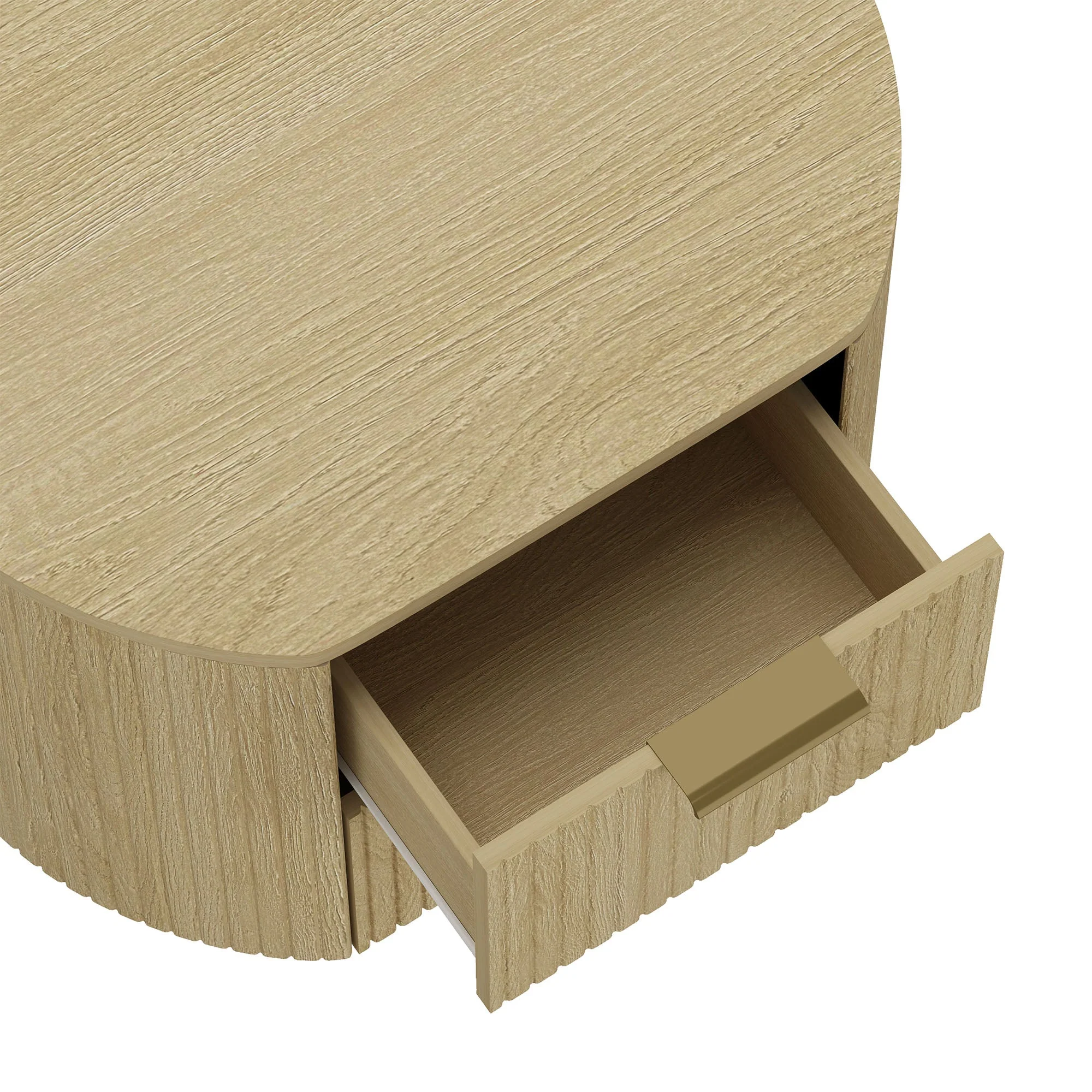 Olivia Nightstand in Natural Oak and Gold - Image 5