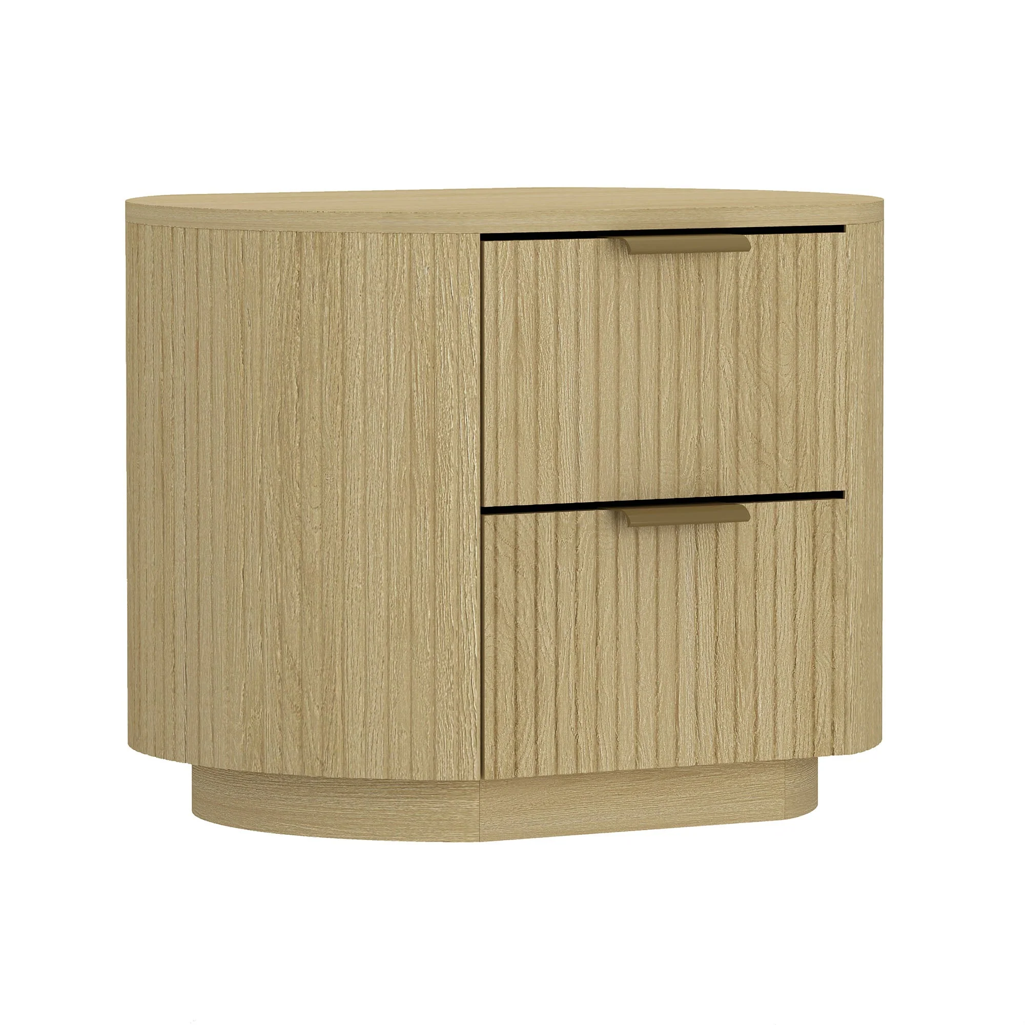 Olivia Nightstand in Natural Oak and Gold - Image 6