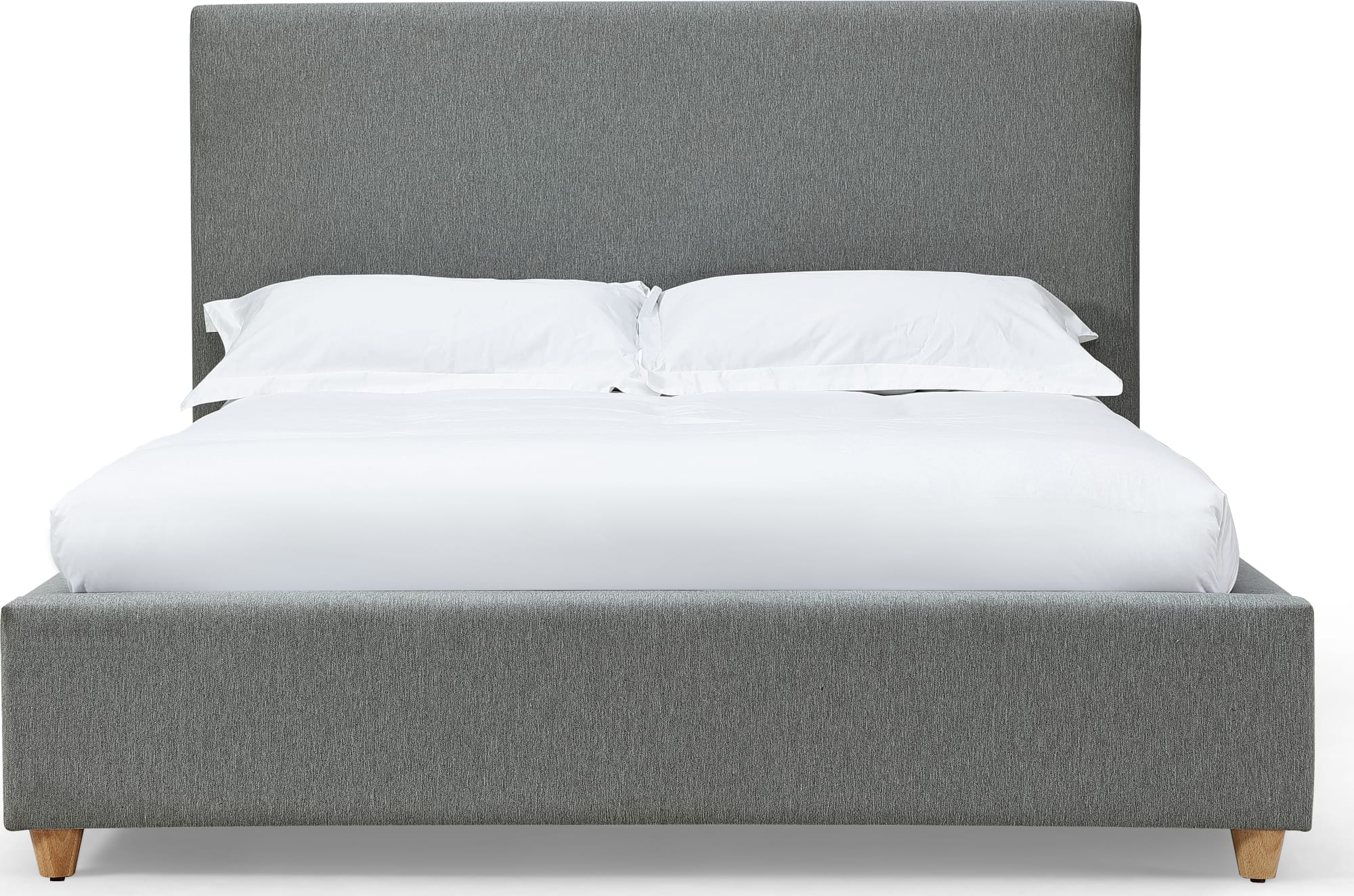 Olivia Pewter Queen Upholstered Platform Bed - Image 3