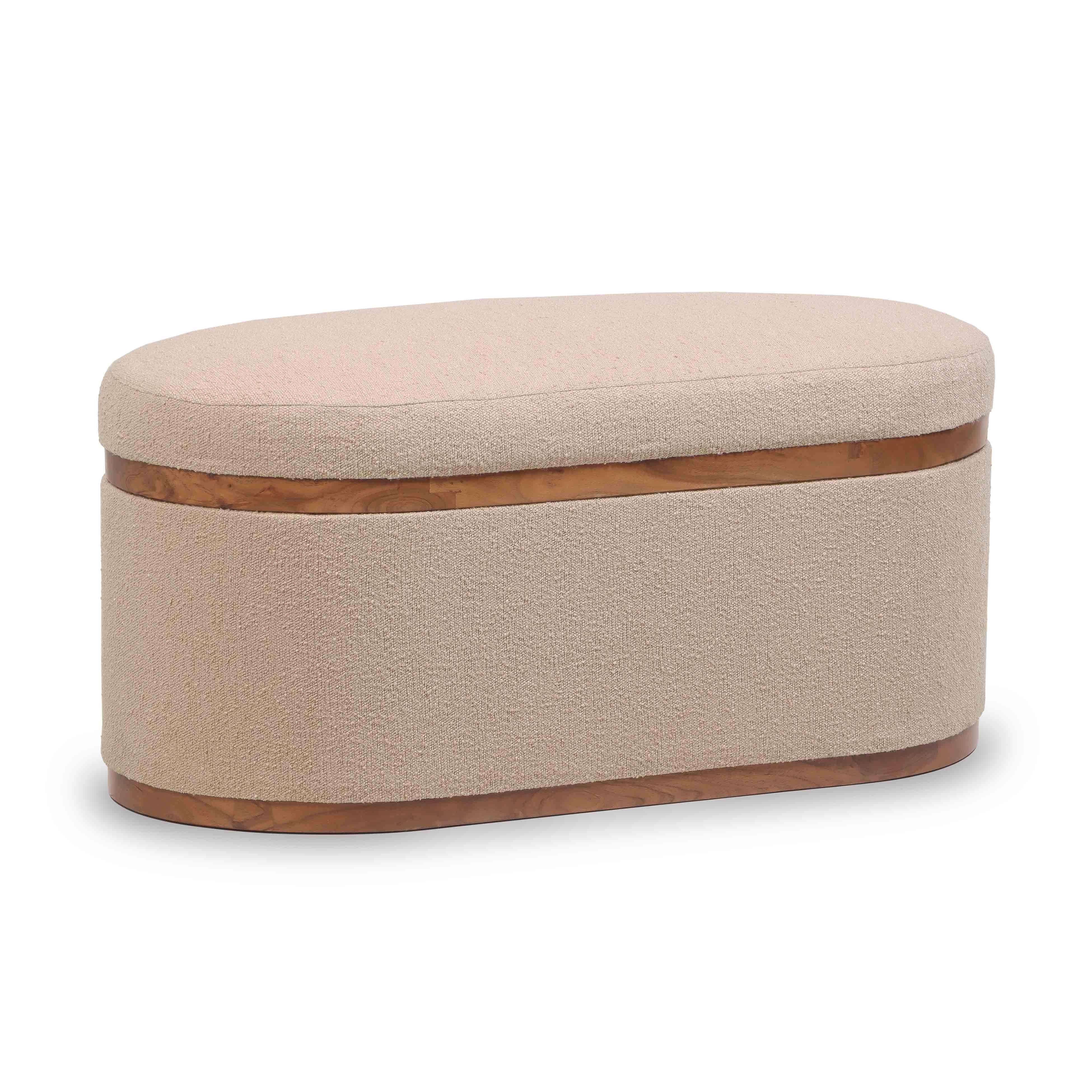 Olivier Boucle Oval Storage Ottoman - Image 10