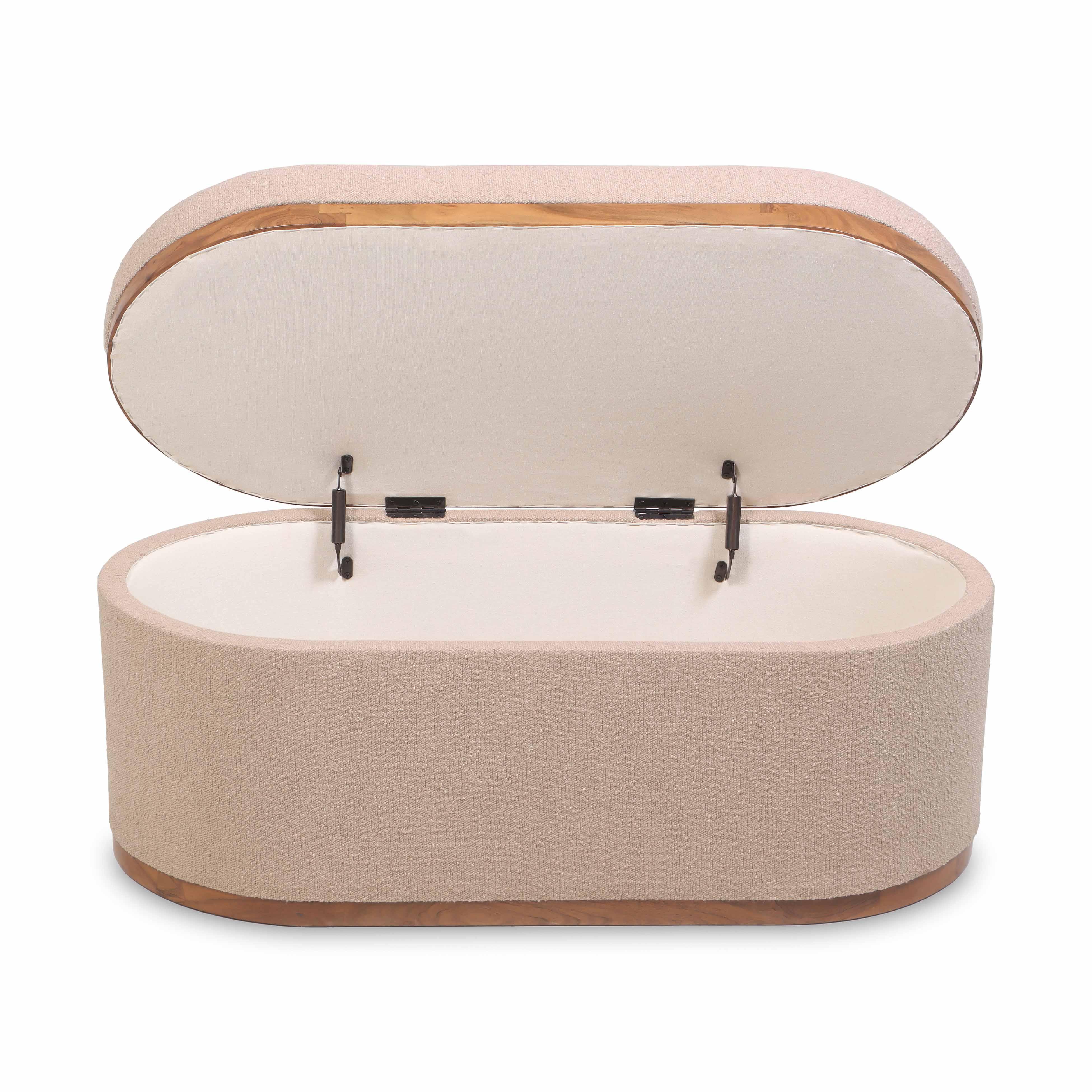 Olivier Boucle Oval Storage Ottoman - Image 12