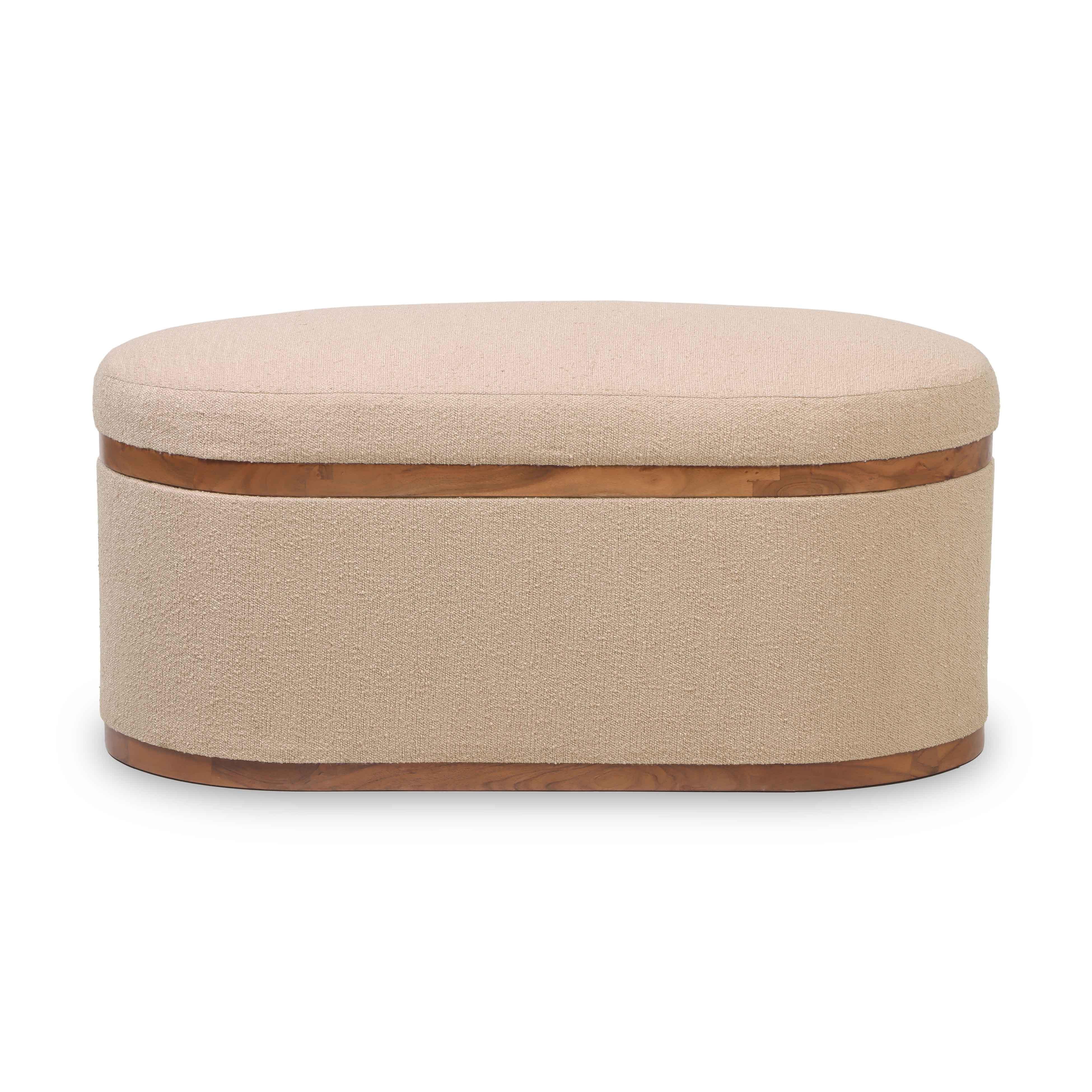 Olivier Boucle Oval Storage Ottoman - Image 13
