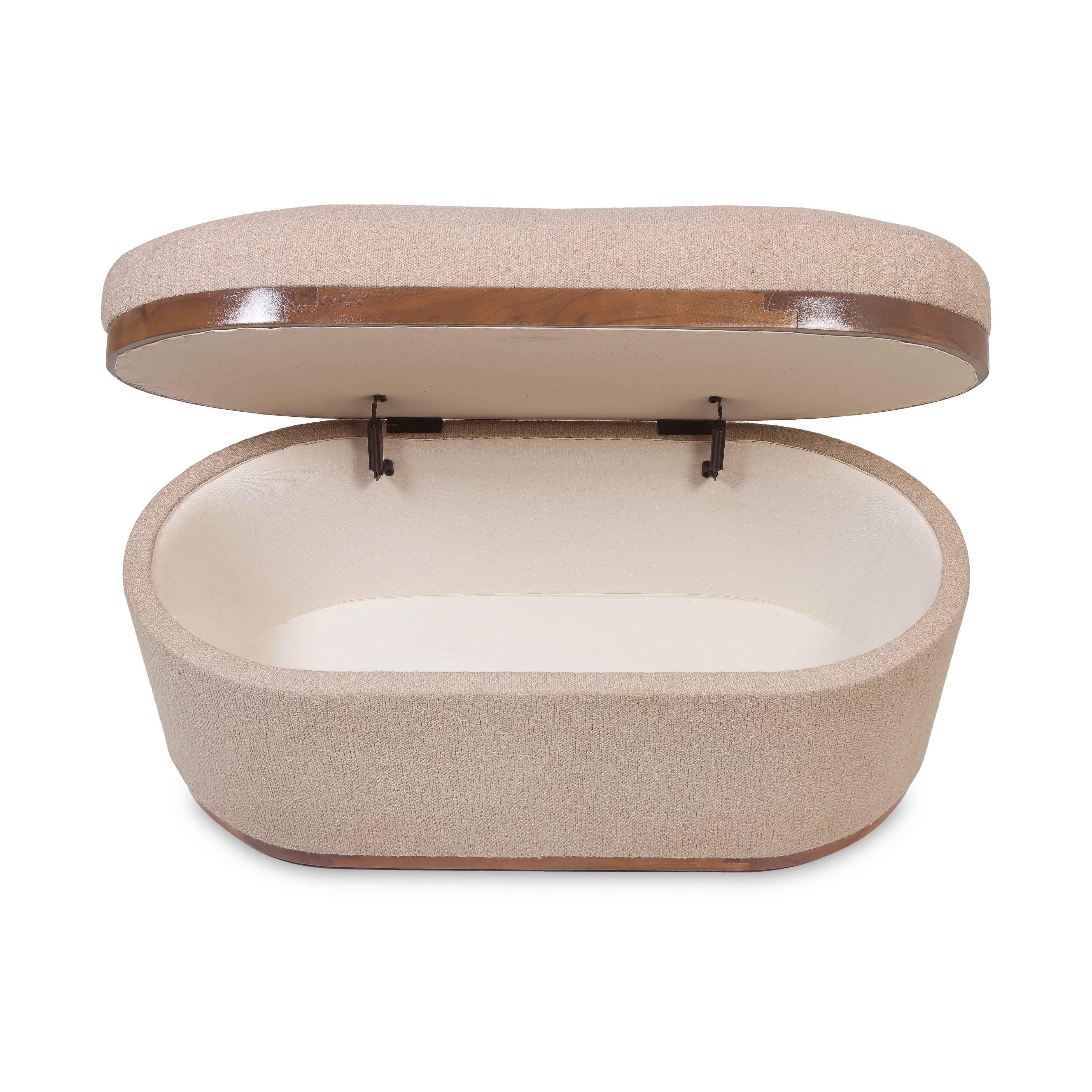 Olivier Boucle Oval Storage Ottoman - Image 16