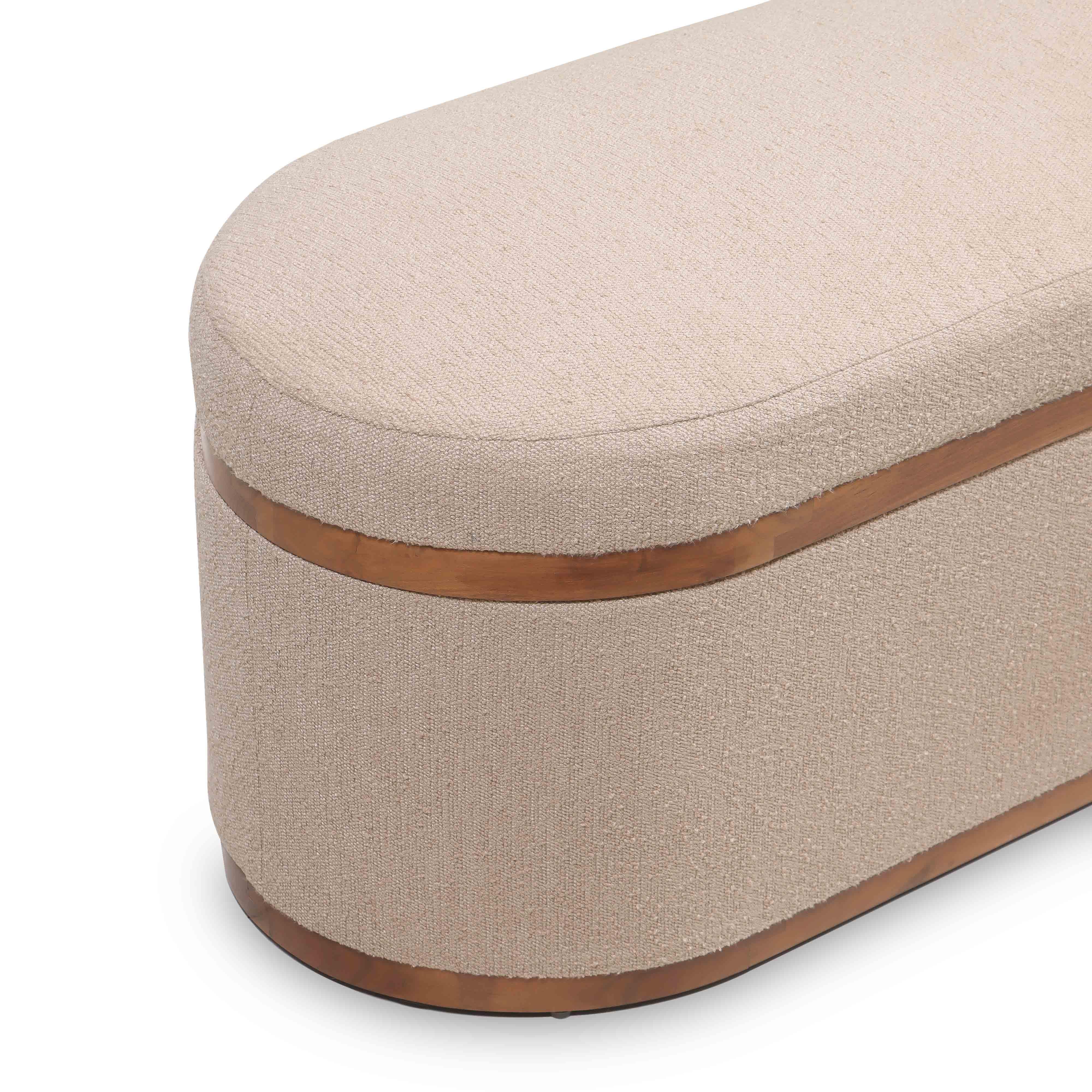 Olivier Boucle Oval Storage Ottoman - Image 17