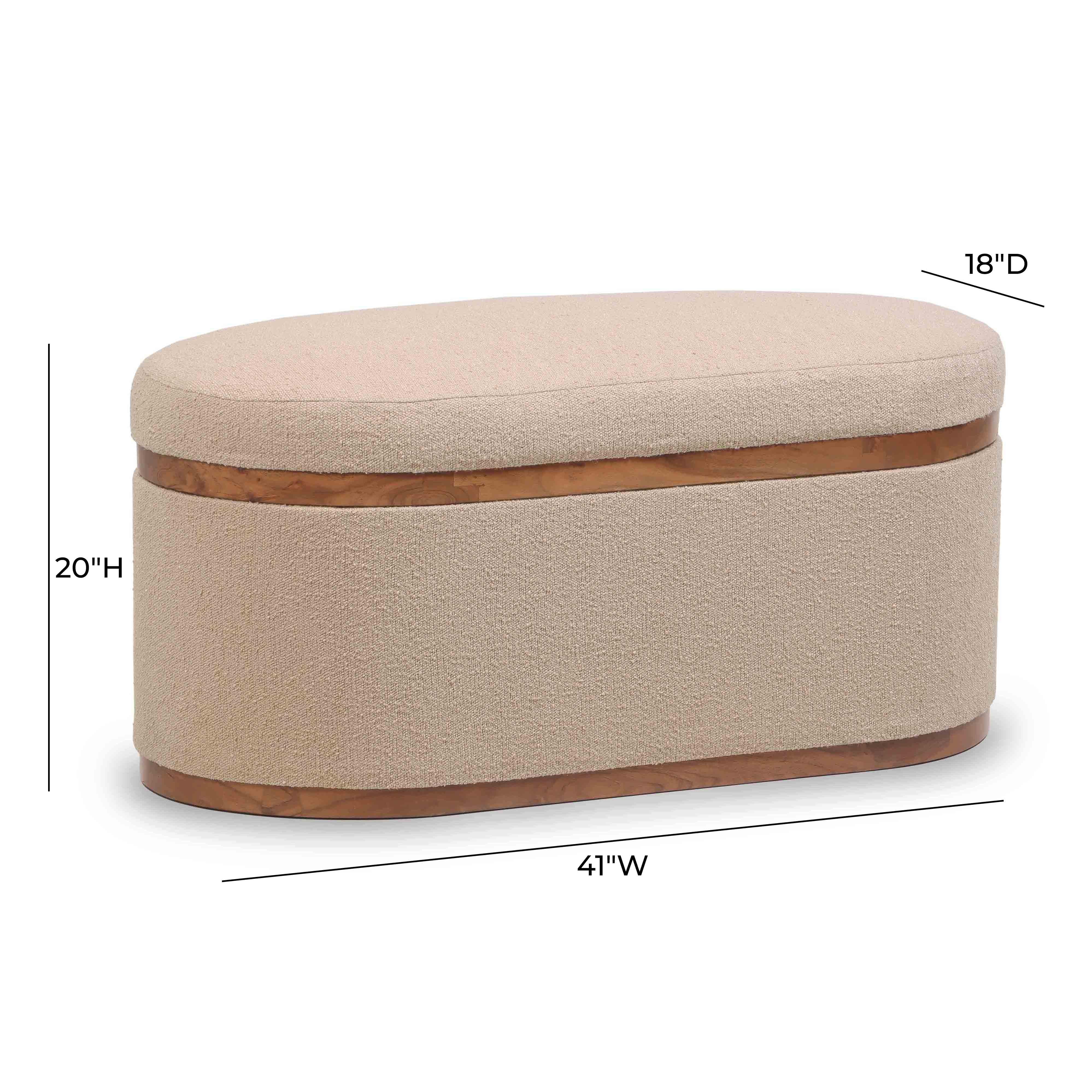 Olivier Boucle Oval Storage Ottoman - Image 18