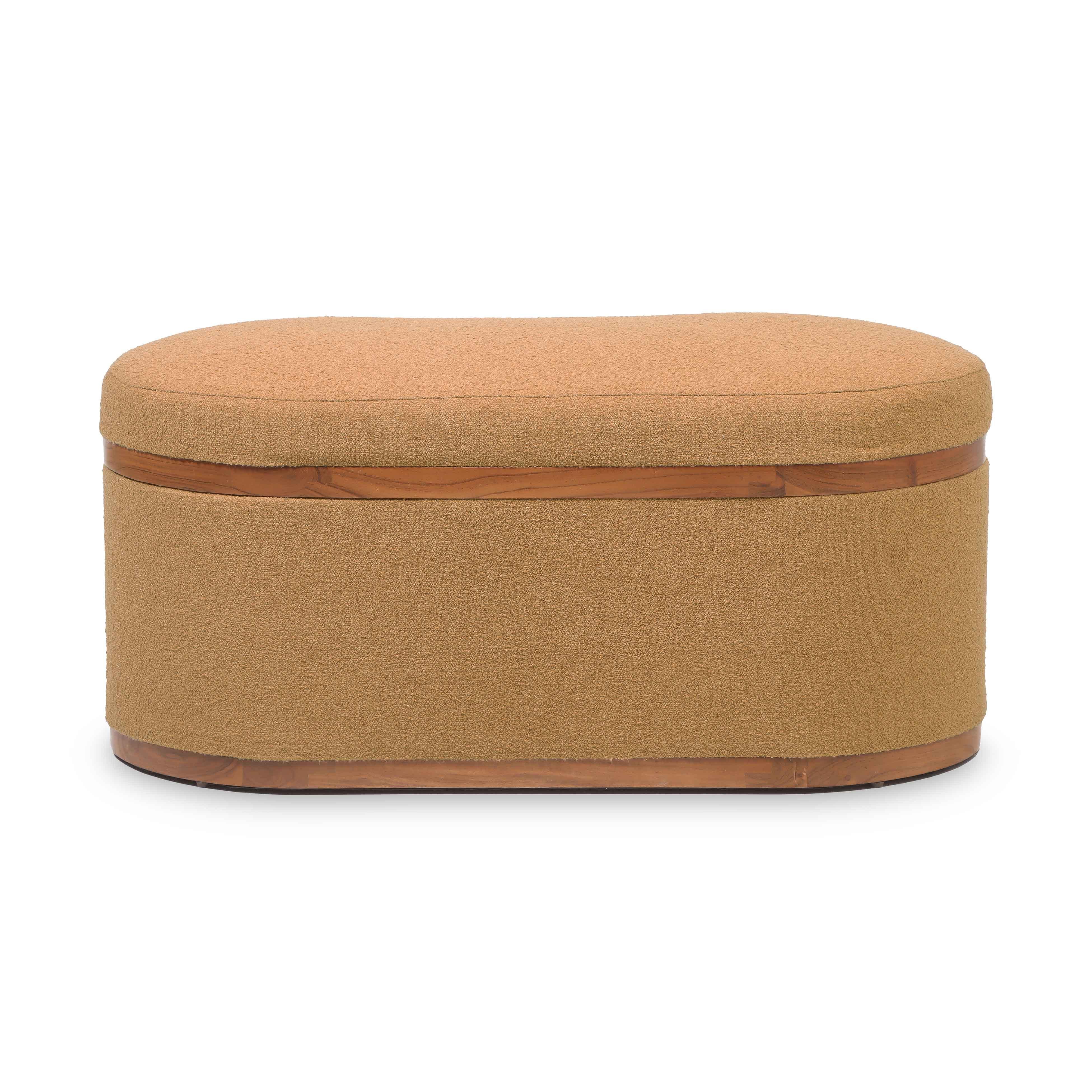Olivier Boucle Oval Storage Ottoman - Image 4