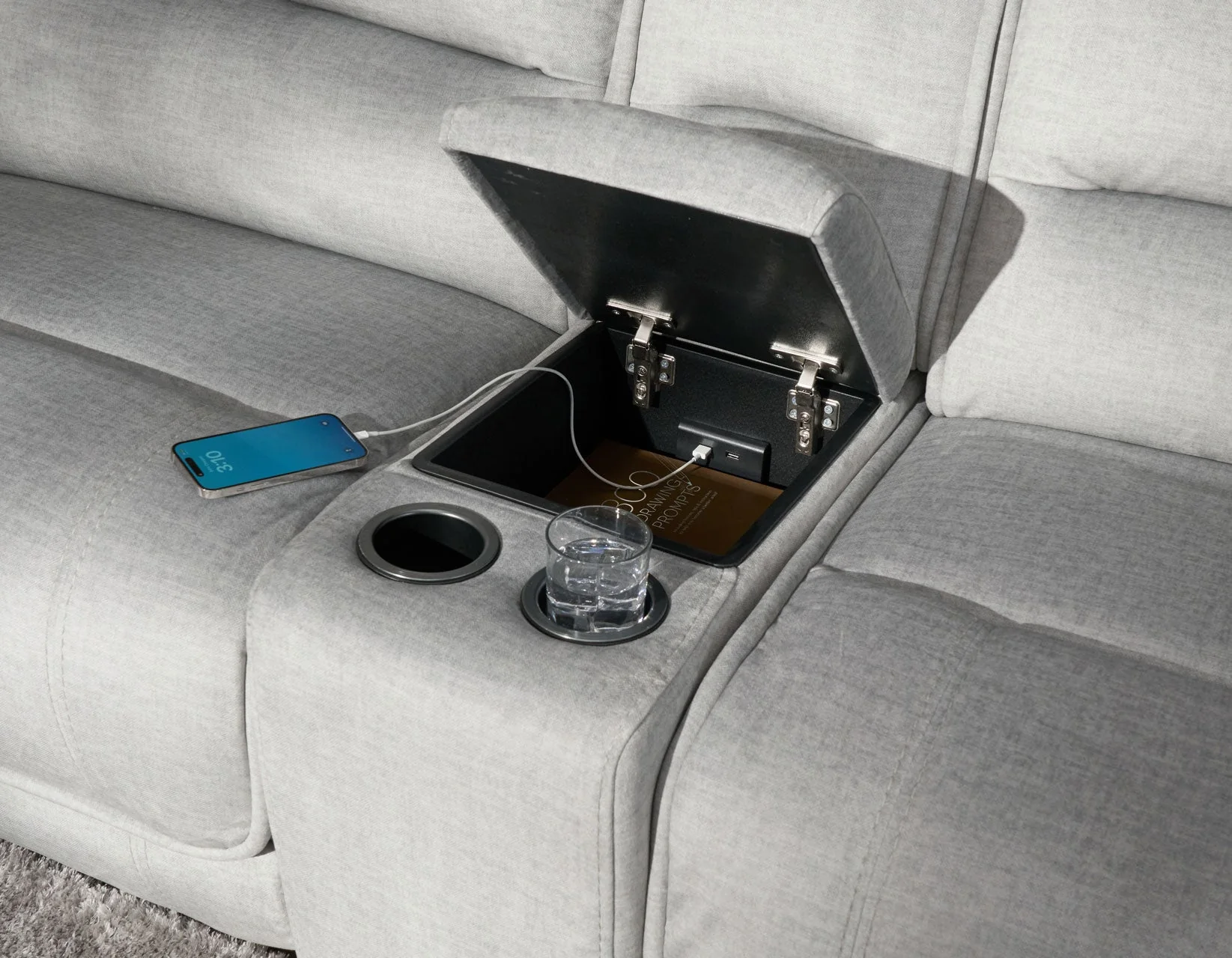 Olsen Silver 3-Piece Dual-Power Zero-Gravity Reclining Set - Image 18