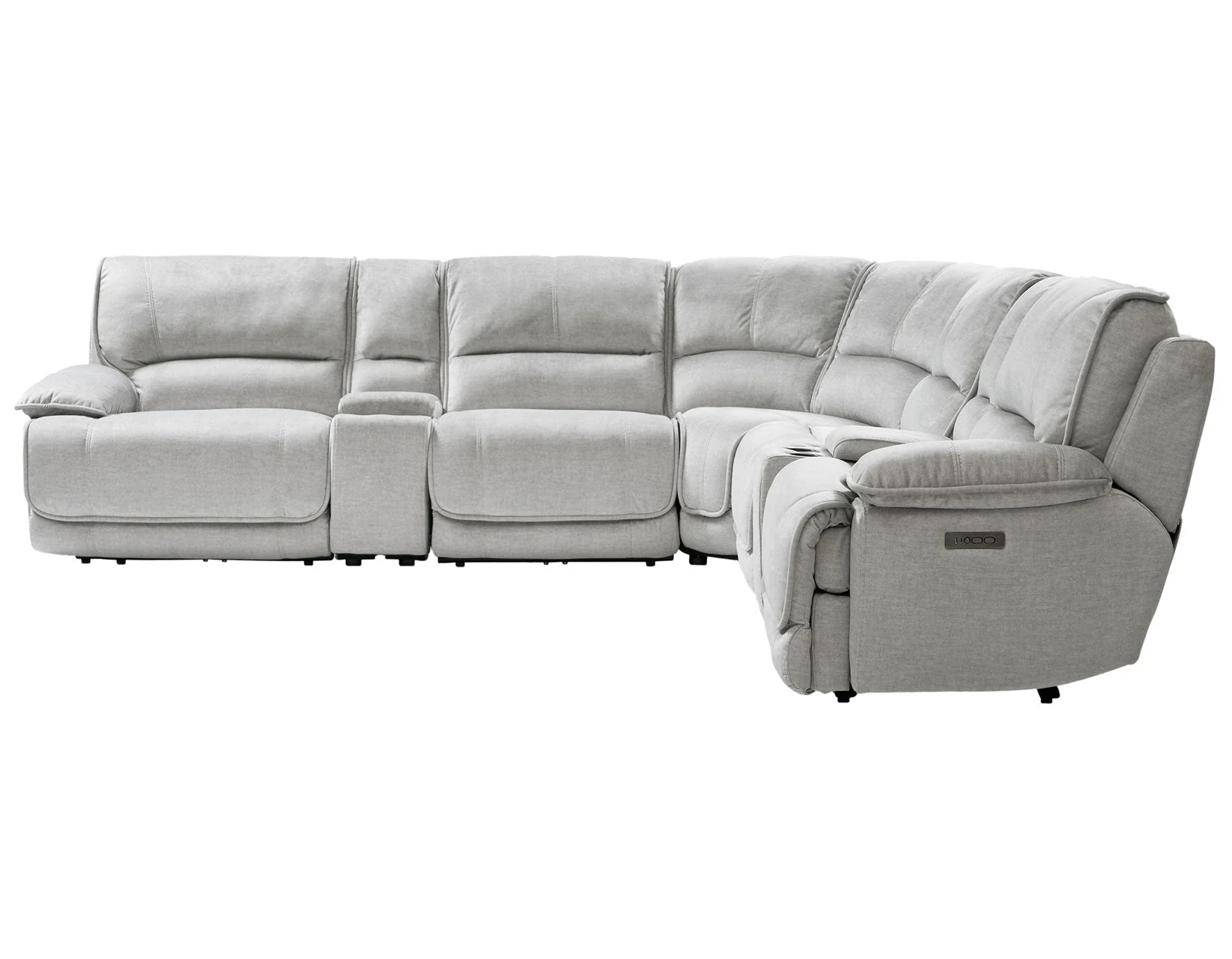 Olsen Silver 6-Piece Dual-Power Zero-Gravity Reclining Sectional - Image 3