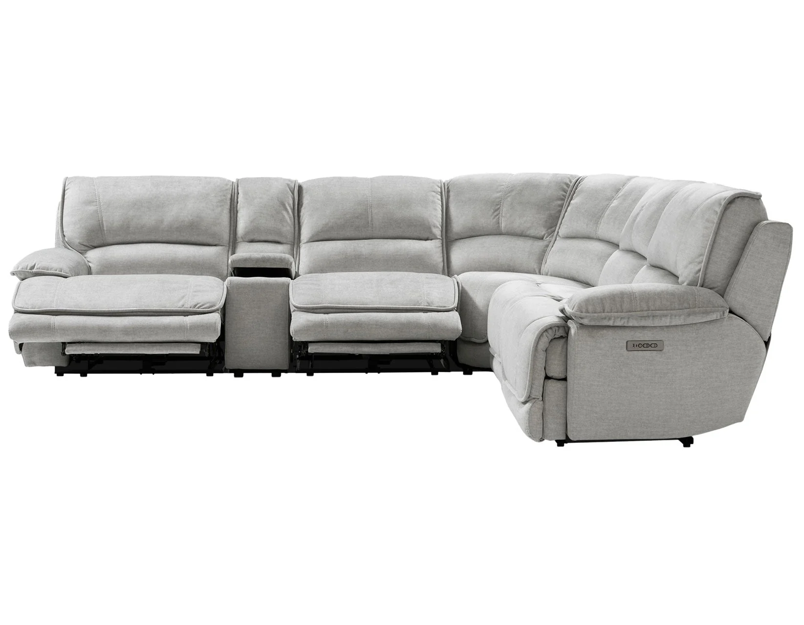 Olsen Silver 6-Piece Dual-Power Zero-Gravity Reclining Sectional - Image 5