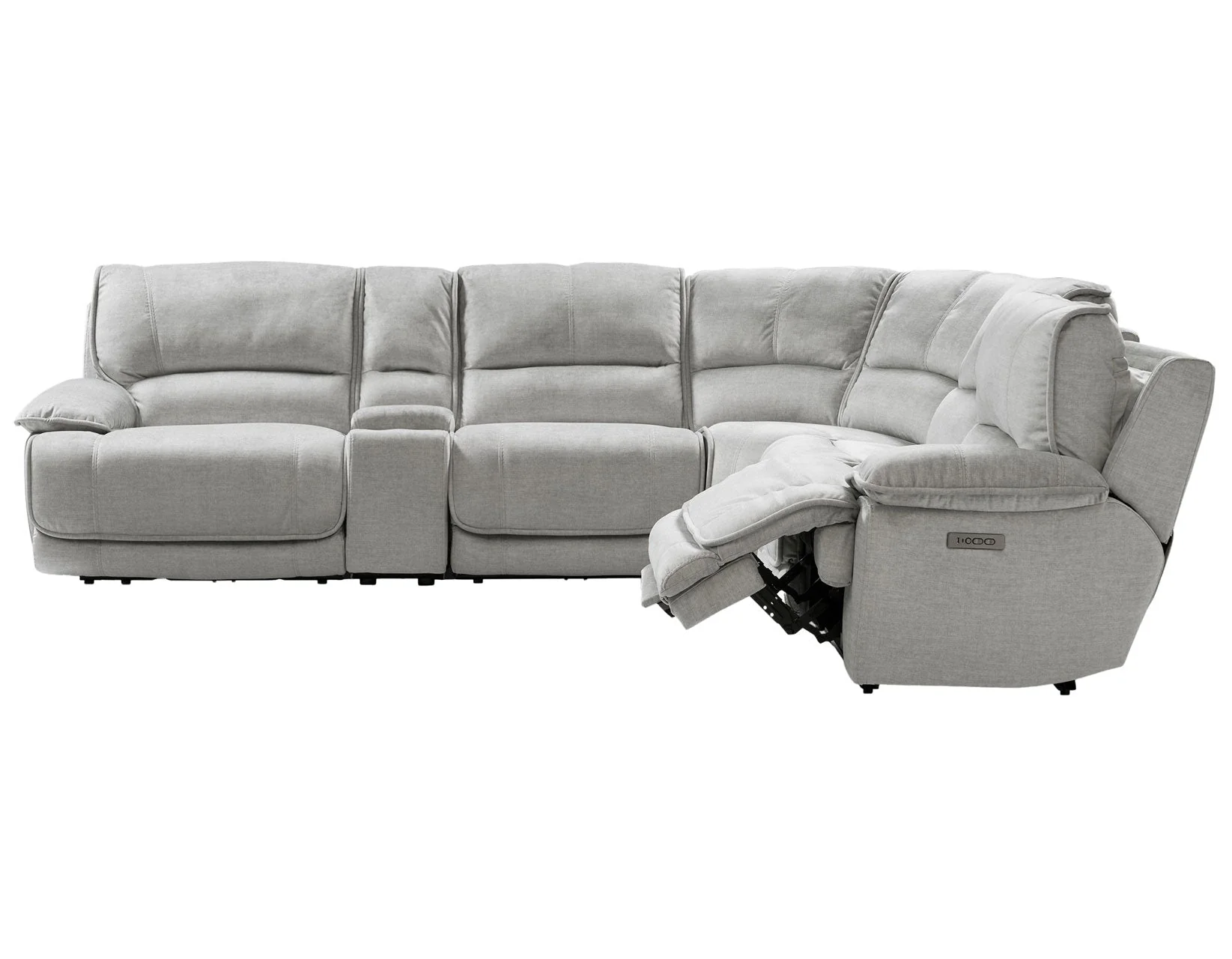 Olsen Silver 6-Piece Dual-Power Zero-Gravity Reclining Sectional - Image 6