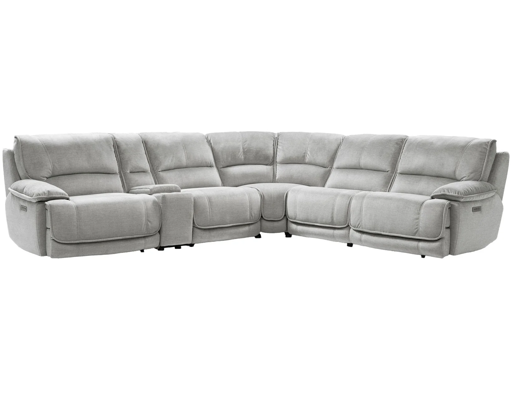 Olsen Silver 6-Piece Dual-Power Zero-Gravity Reclining Sectional - Image 7