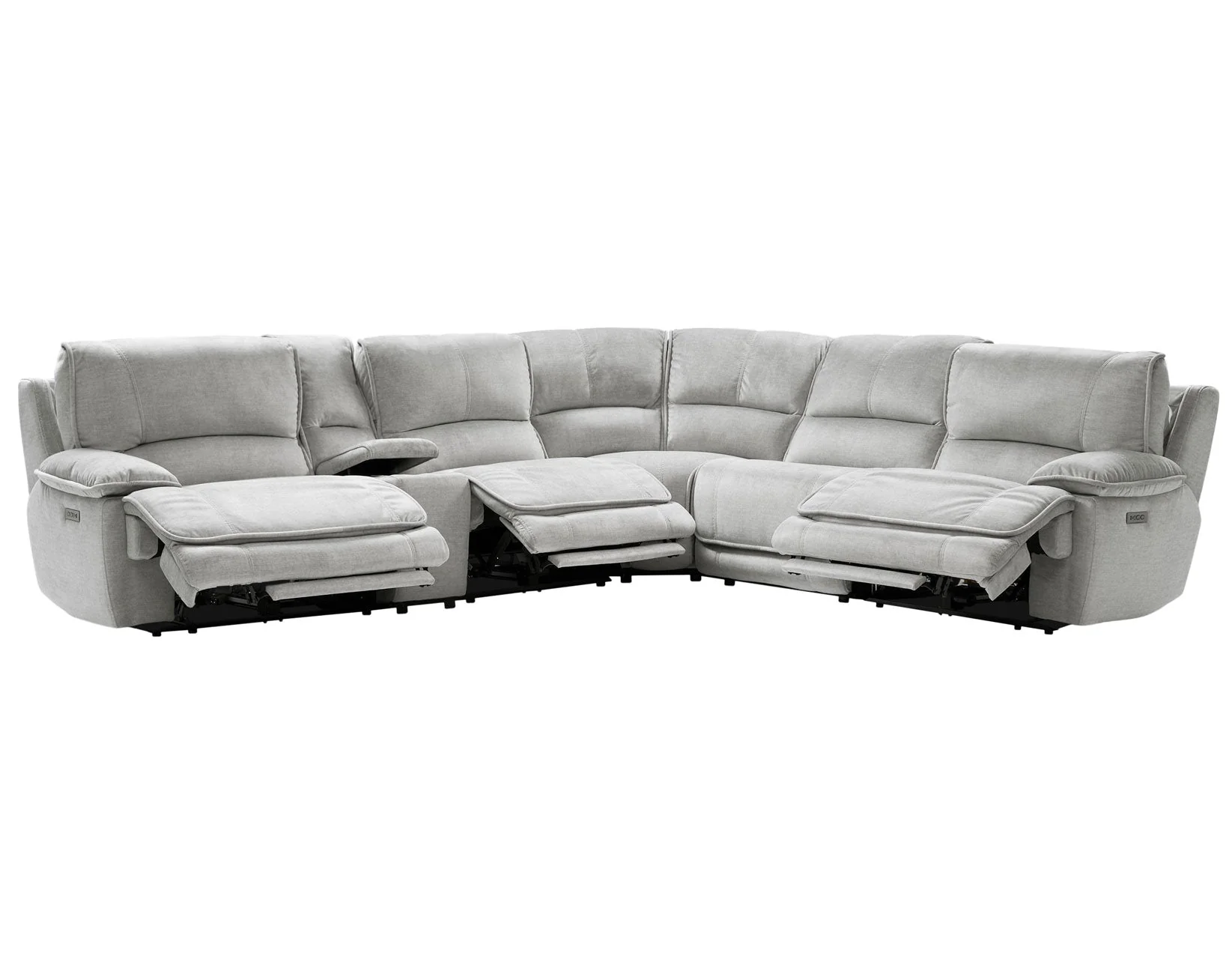 Olsen Silver 6-Piece Dual-Power Zero-Gravity Reclining Sectional - Image 8