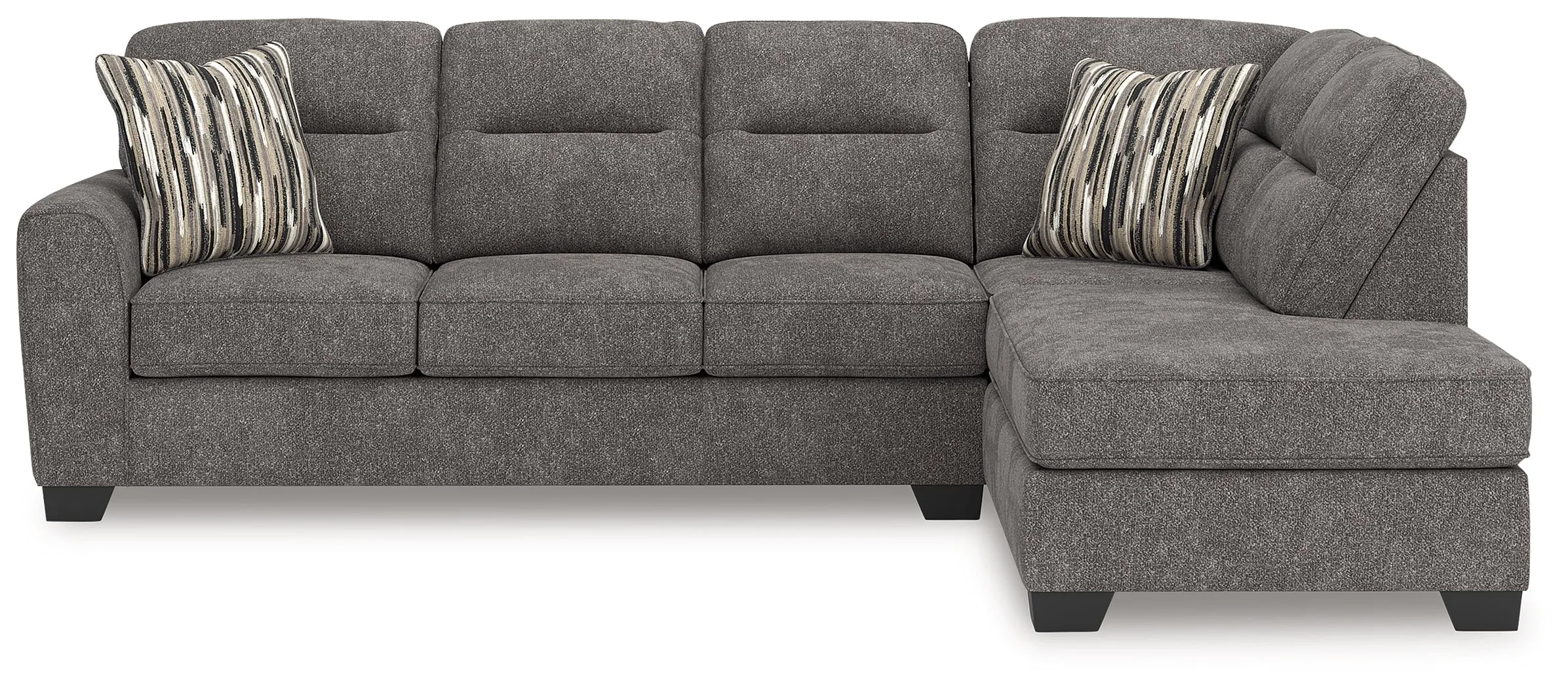 Olten Graphite 2-Piece Sectional with RAF Chaise - Image 3