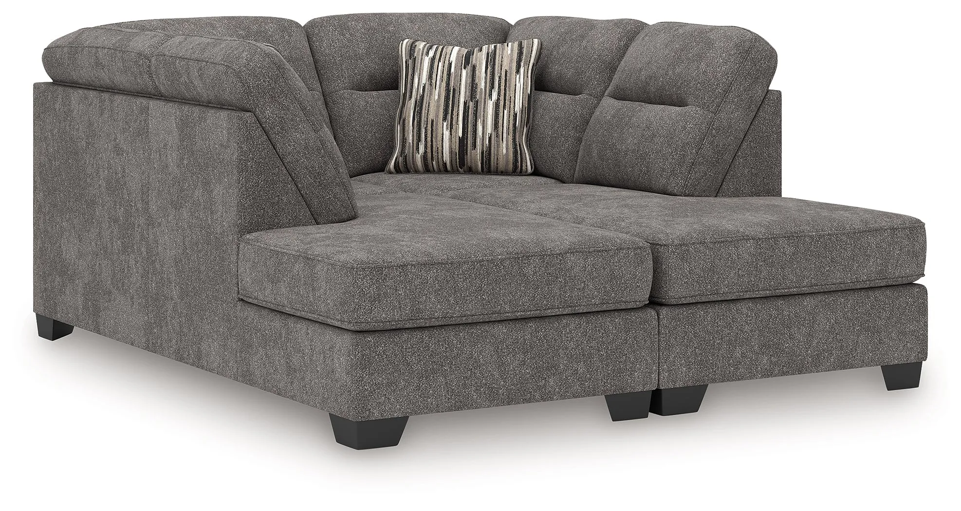 Olten Graphite 2-Piece Super Chaise - Image 2