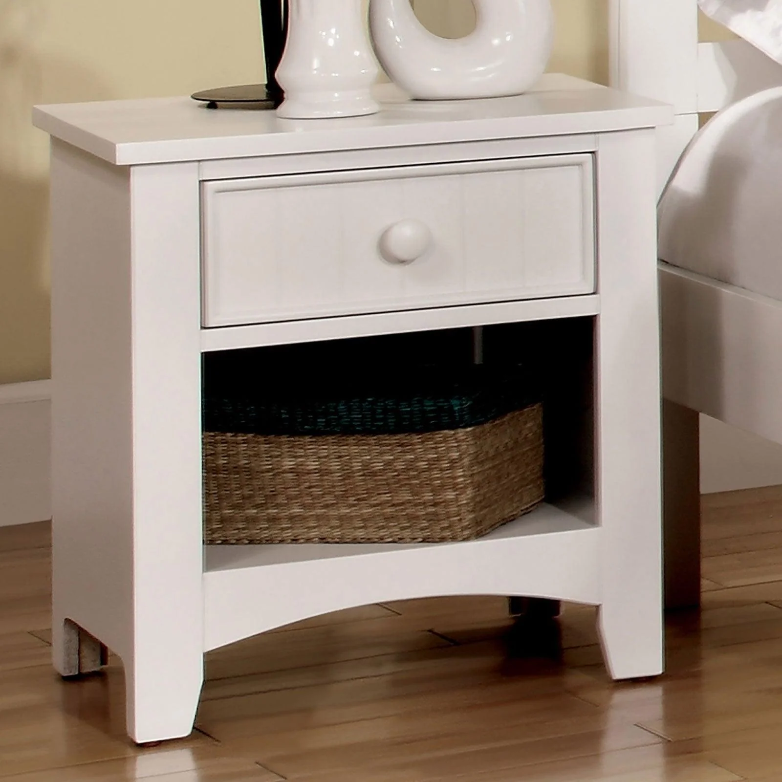 Omnus White Night Stand