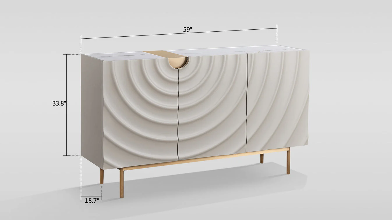 Onda Cream White Sideboard - Image 5