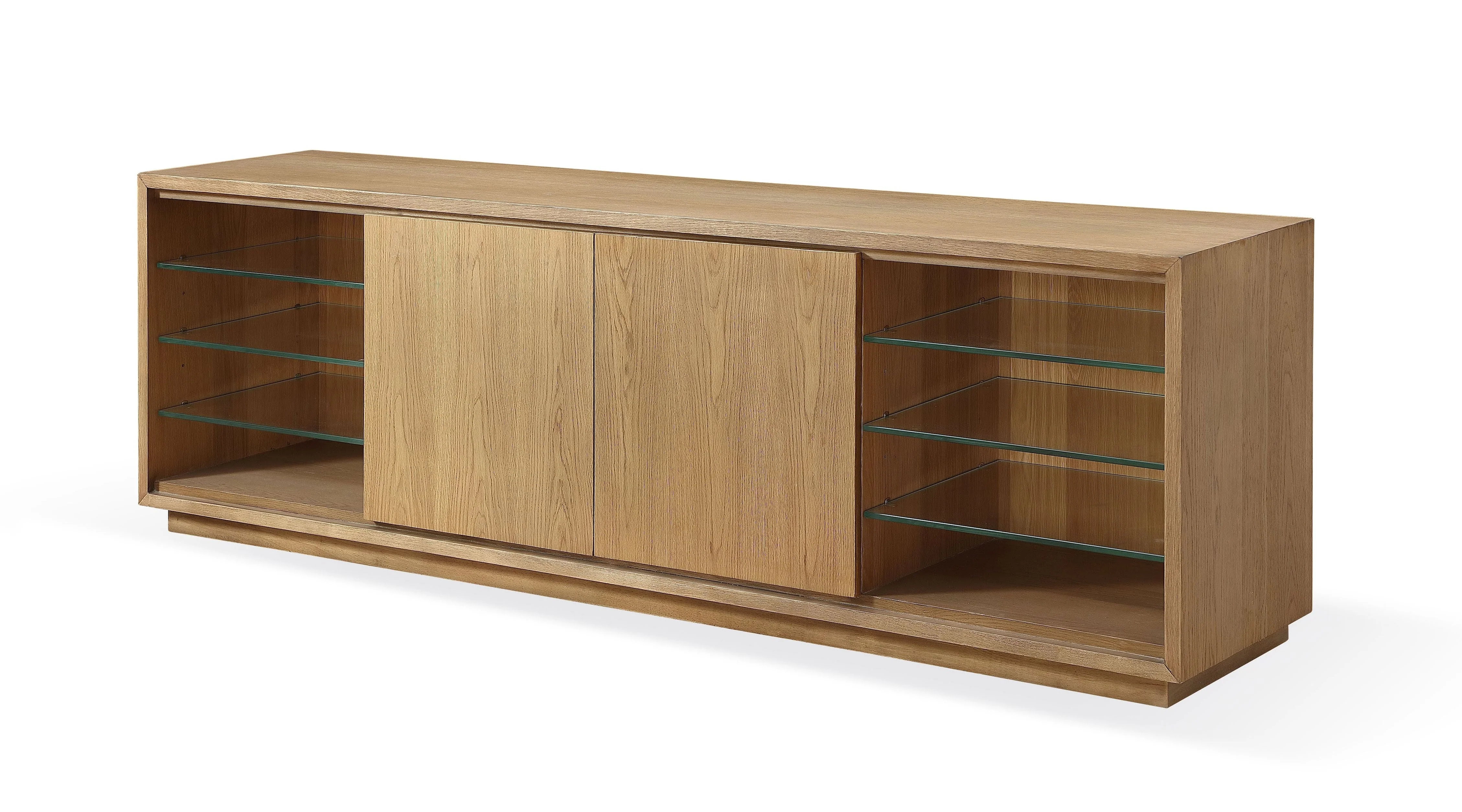 One Coastal Modern 84 inch TV Console in Bisque - Image 3