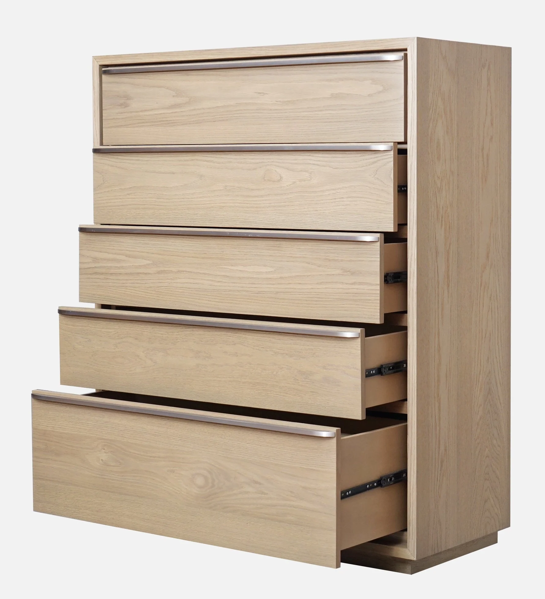 One Coastal Modern Five Drawer Chest in Bisque - Image 2