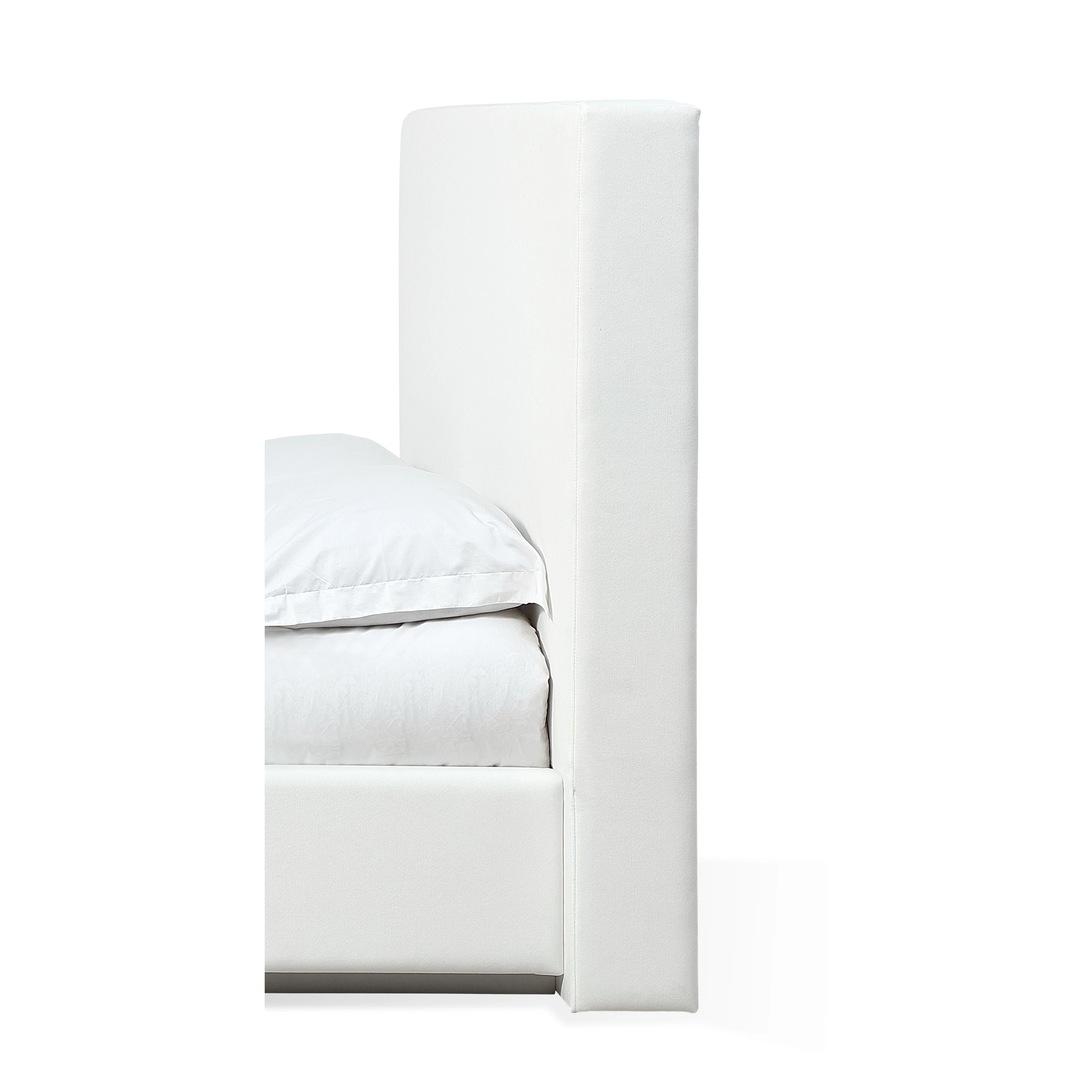 One Upholstered Modern Headboard in Pearl - Image 4