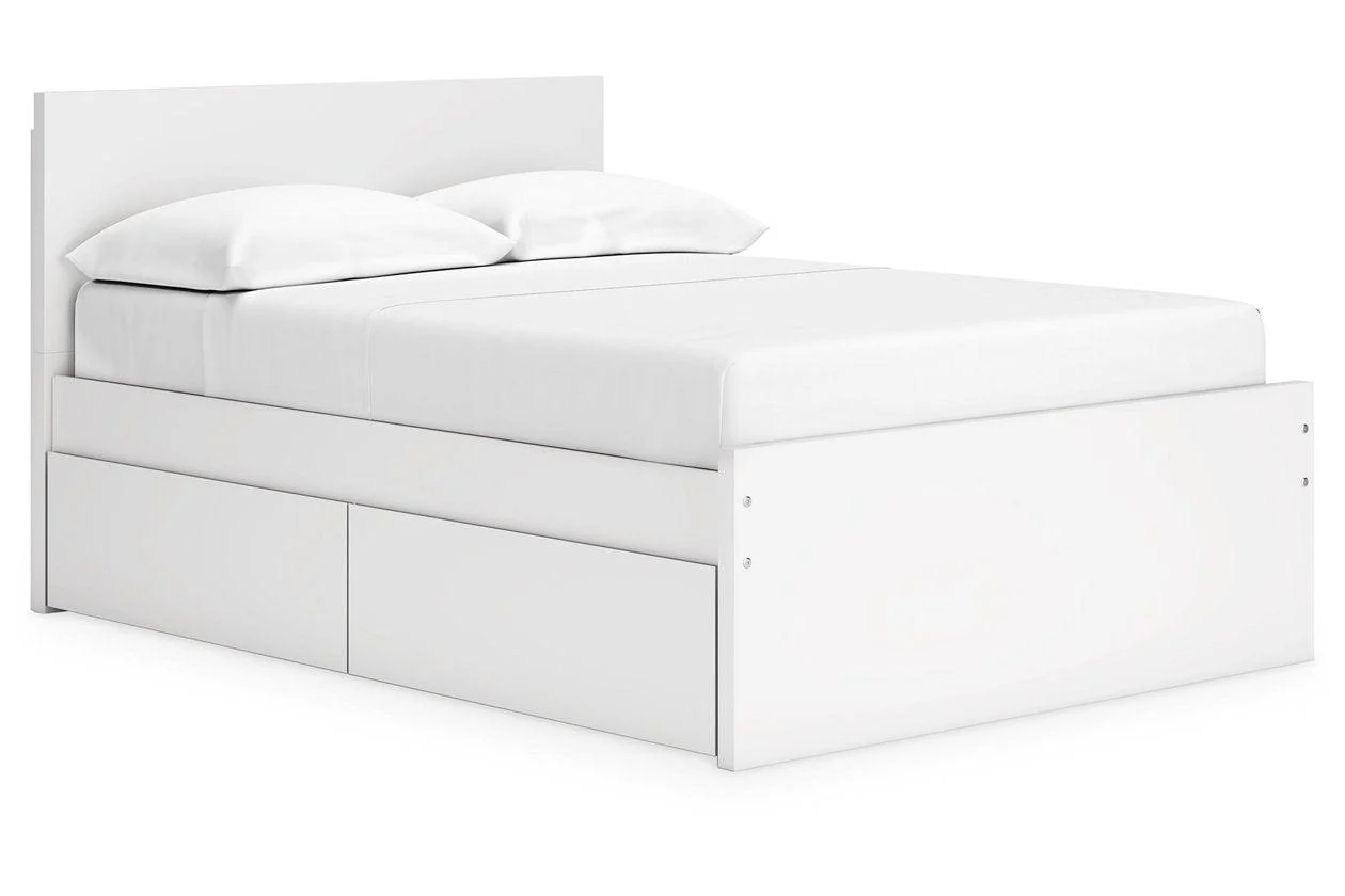Onita White Full Panel Platform Bed with 2 Side Storage - Image 10