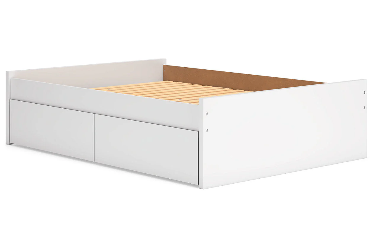 Onita White Full Storage Platform Base Bed with 2 Drawers - Image 3
