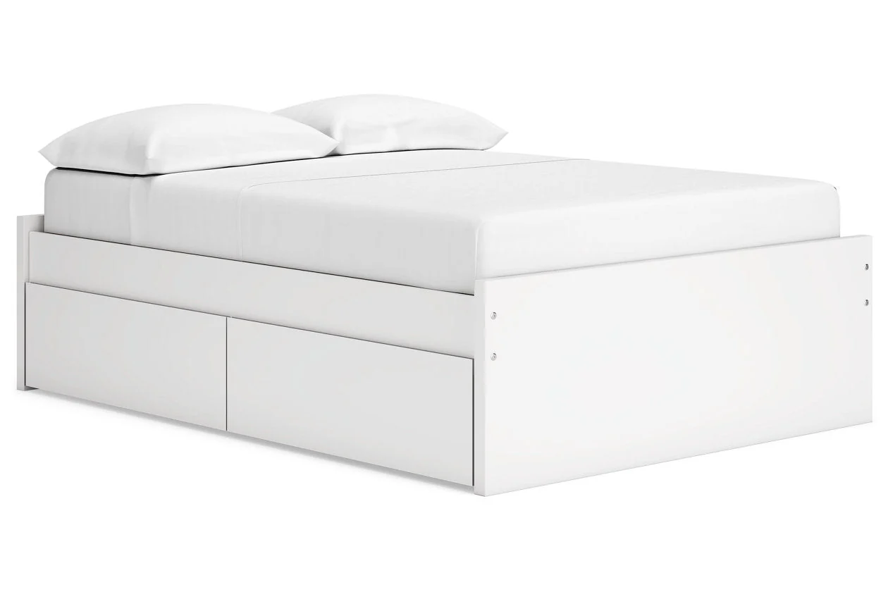 Onita White Full Storage Platform Base Bed with 4 Drawers