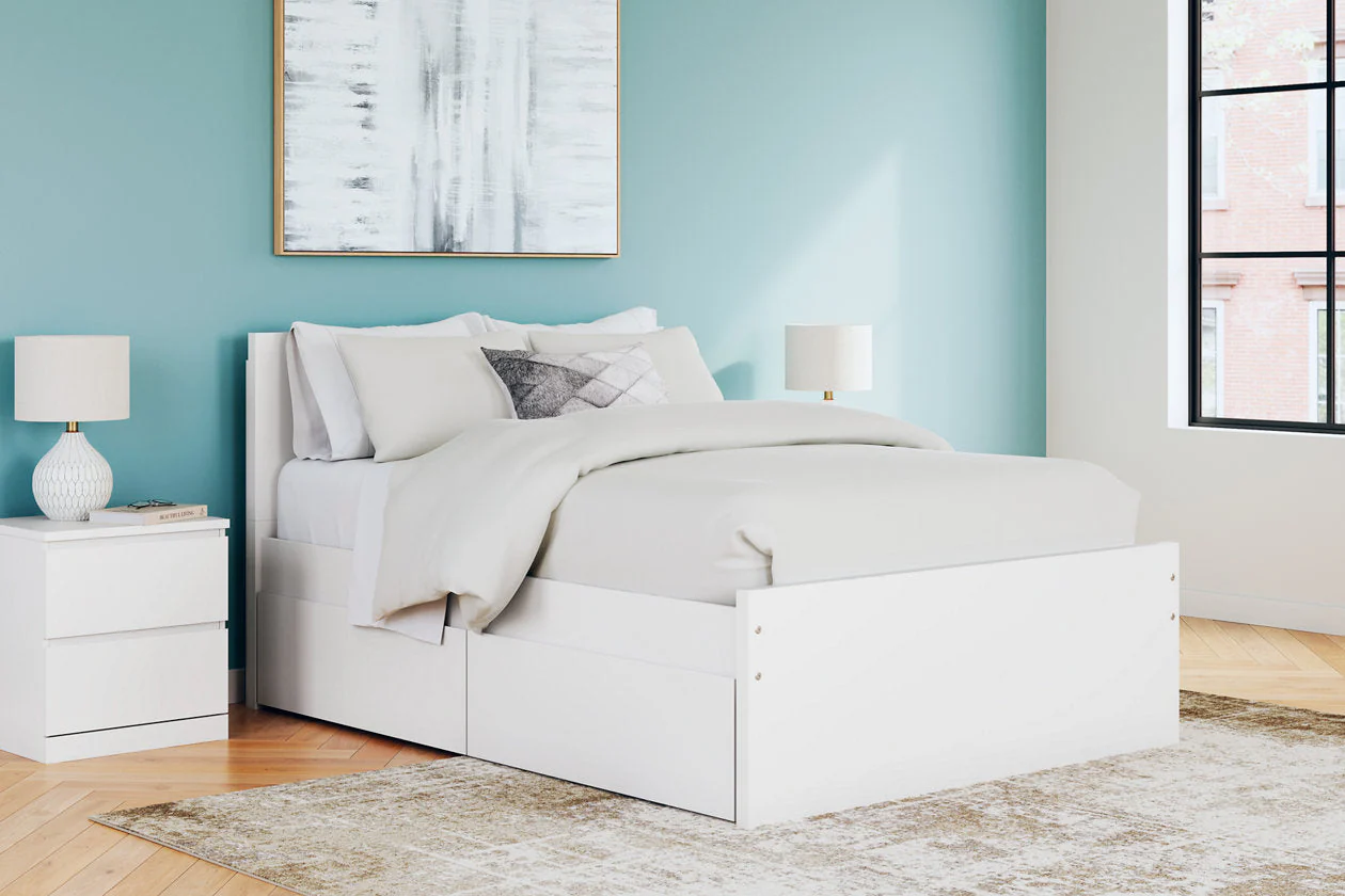 Onita White Full Storage Platform Bed with 4 Drawers - Image 2