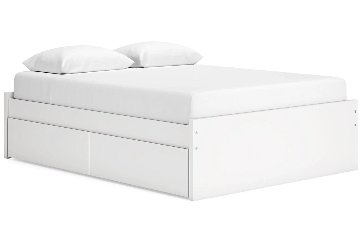 Onita White Queen Storage Platform Base Bed with 4 Drawers - Image 2
