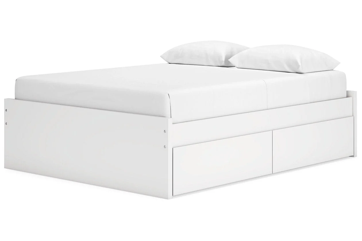 Onita White Queen Storage Platform Base Bed with 4 Drawers - Image 4