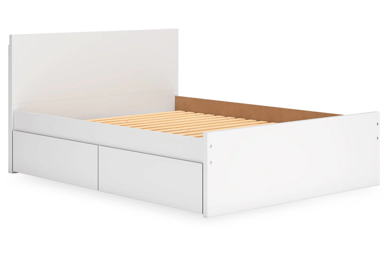 Onita White Queen Storage Platform Bed with 2 Drawers - Image 3
