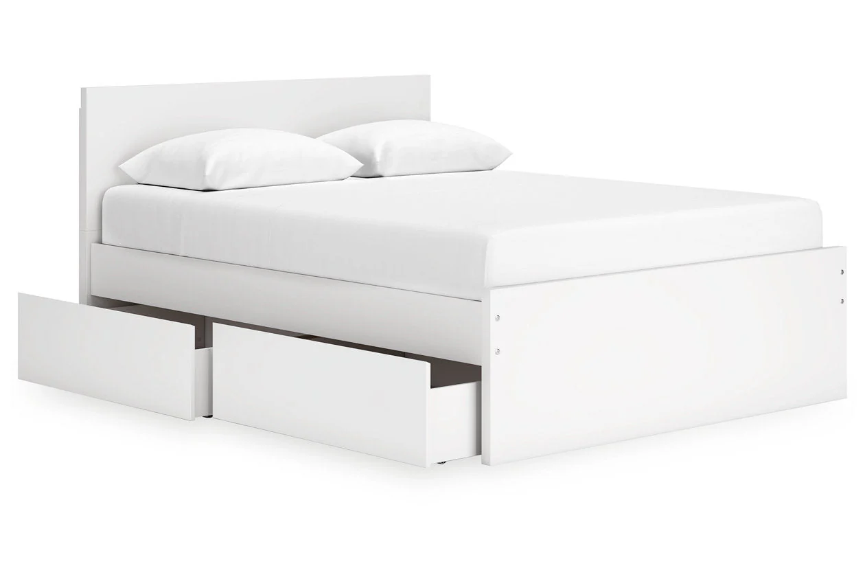 Onita White Queen Storage Platform Bed with 4 Drawers - Image 4