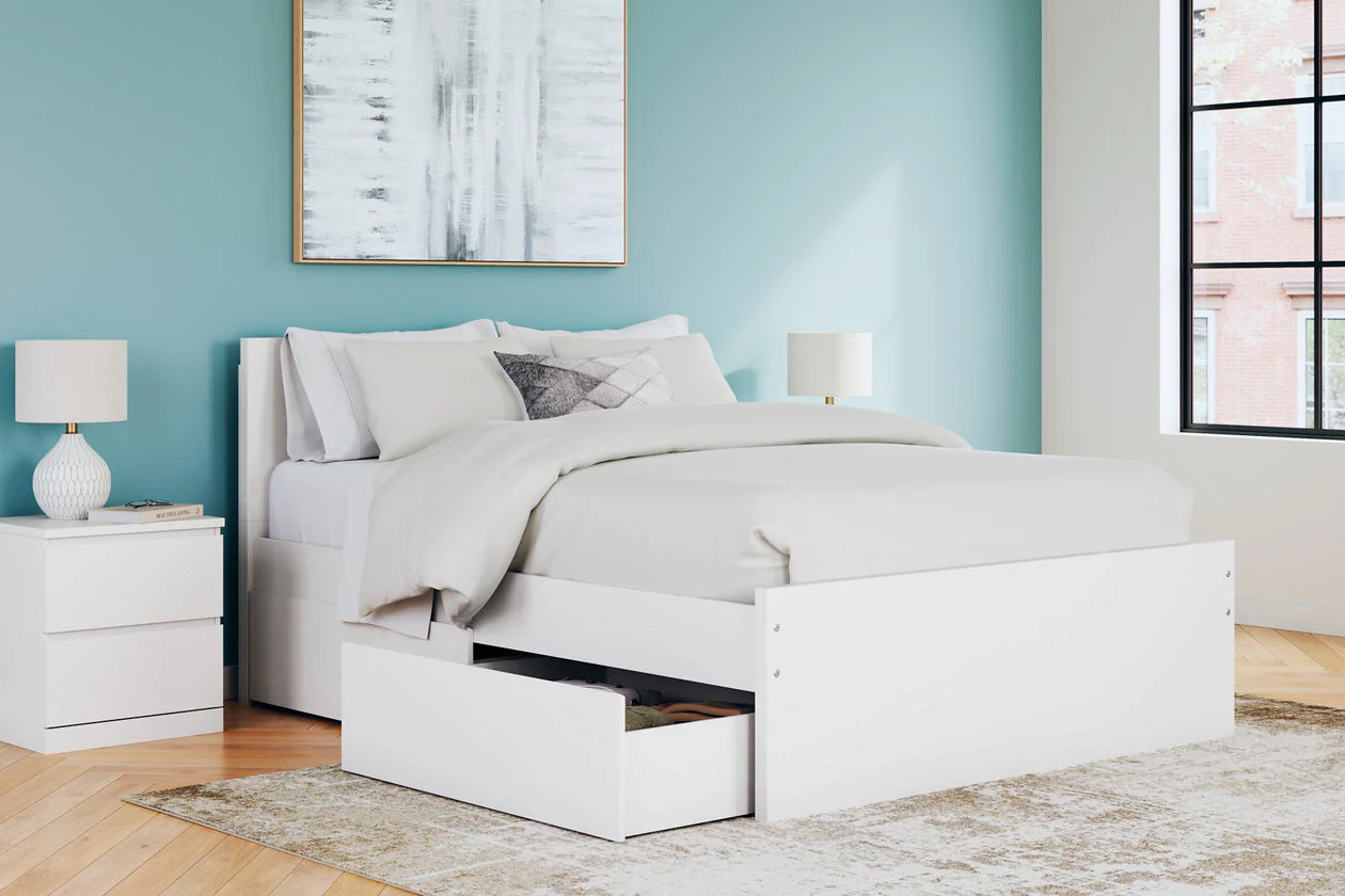 Onita White Queen Storage Platform Bed with 4 Drawers - Image 9
