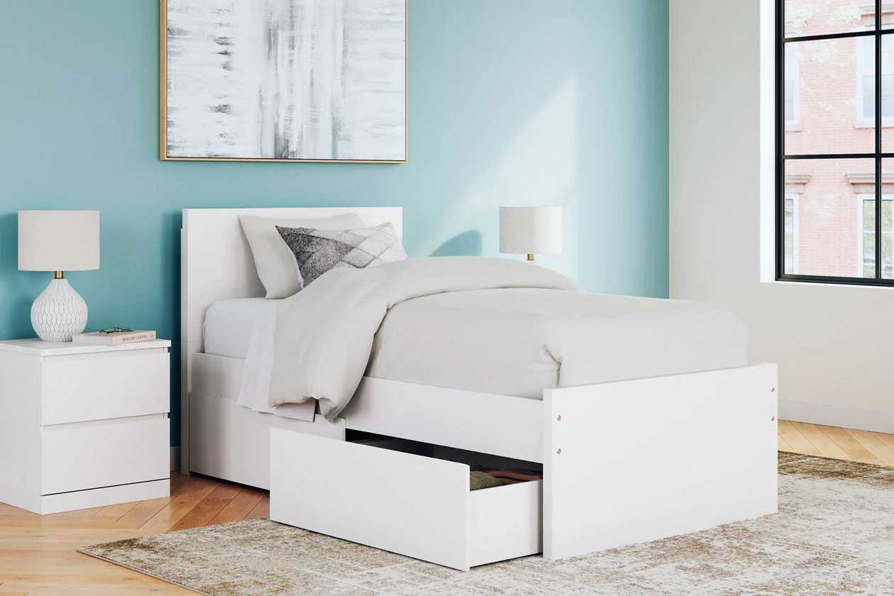 Onita White Twin Storage Platform Bed with 4 Drawers - Image 10