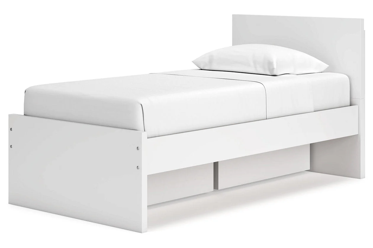 Onita White Twin Storage Platform Bed with 4 Drawers - Image 4