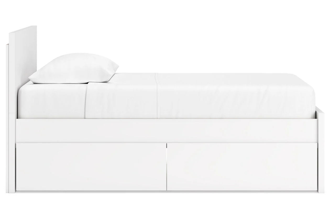 Onita White Twin Storage Platform Bed with 4 Drawers - Image 9