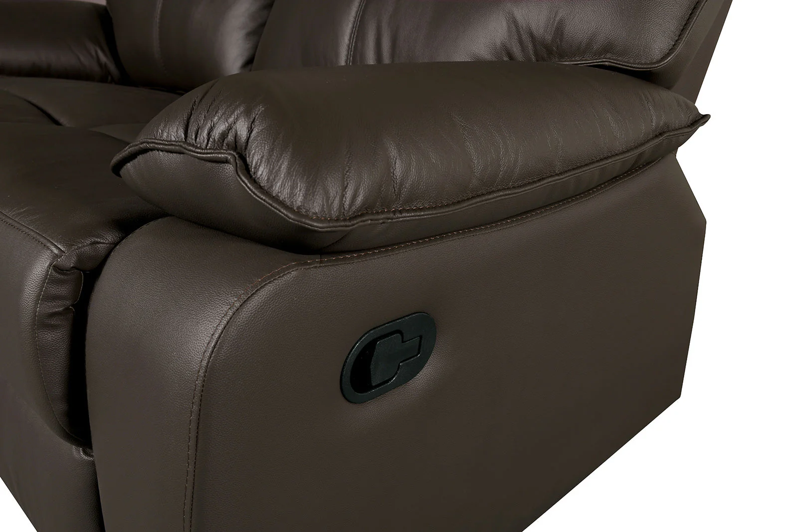 Onoria Brown Leather Match Reclining Living Room Set - Image 4