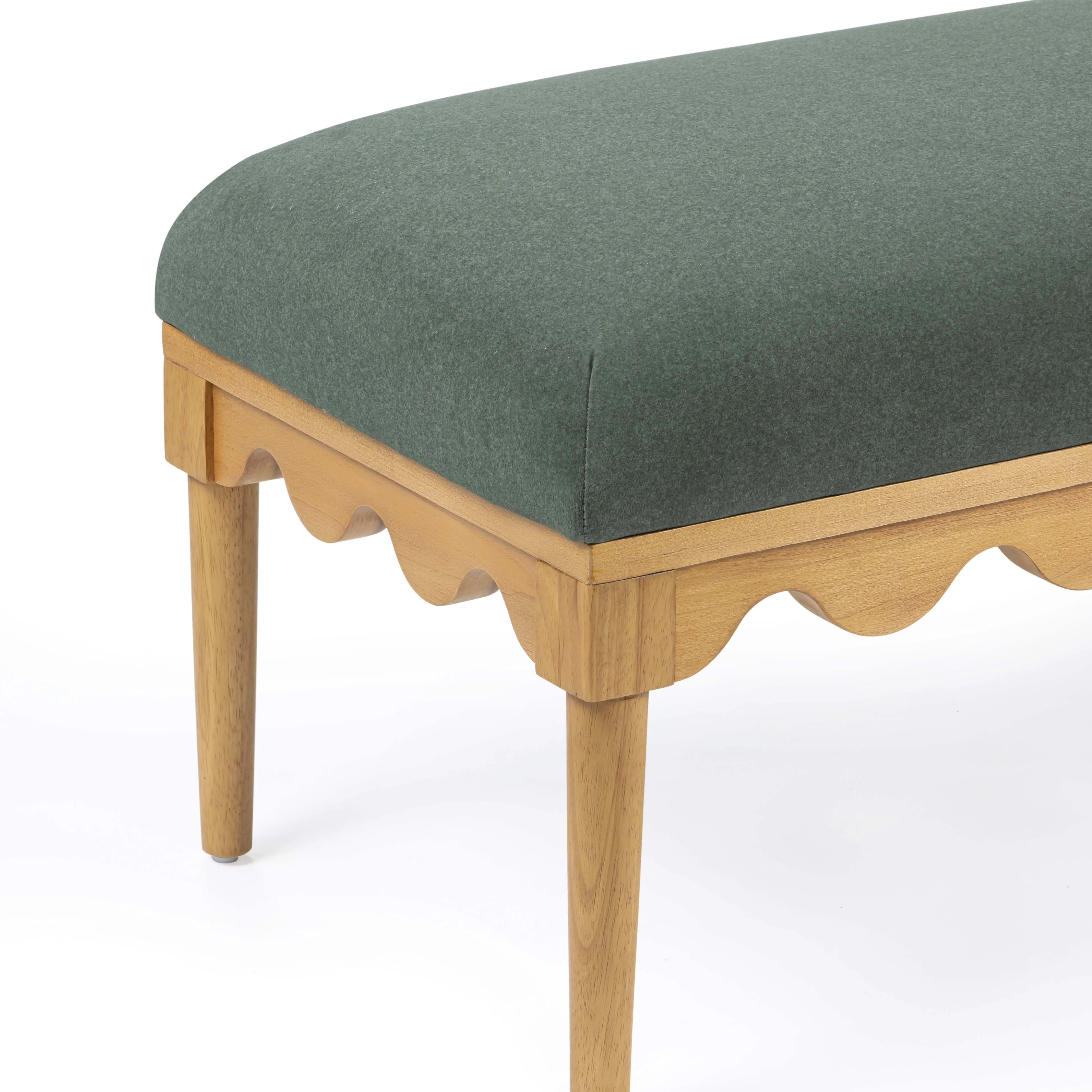 Oodle 56.5" Vegan Mohair Bench - Image 14