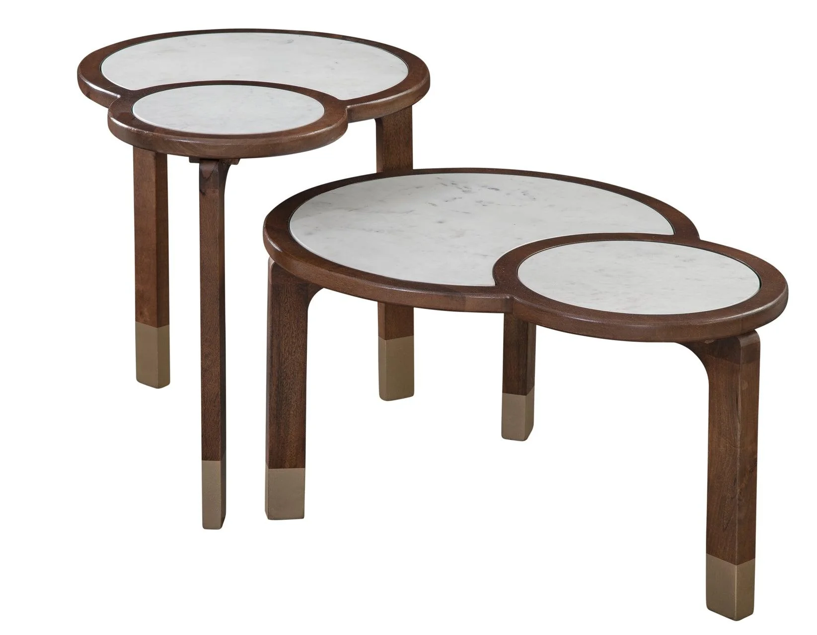 Oormi 3-Piece Banswara White Marble Inlay Table Set - Image 12