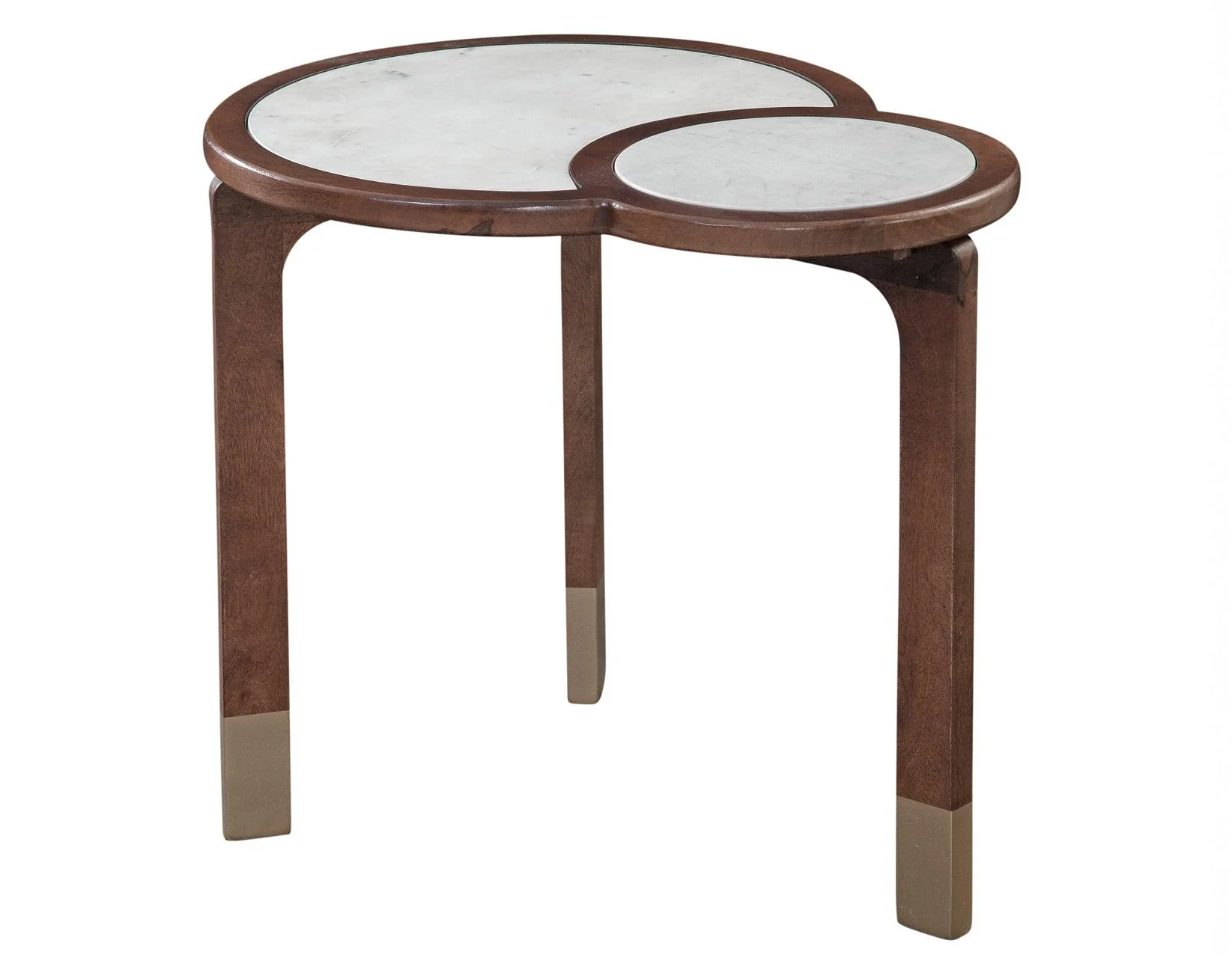 Oormi Banswara White Marble Inlay End Table - Image 3