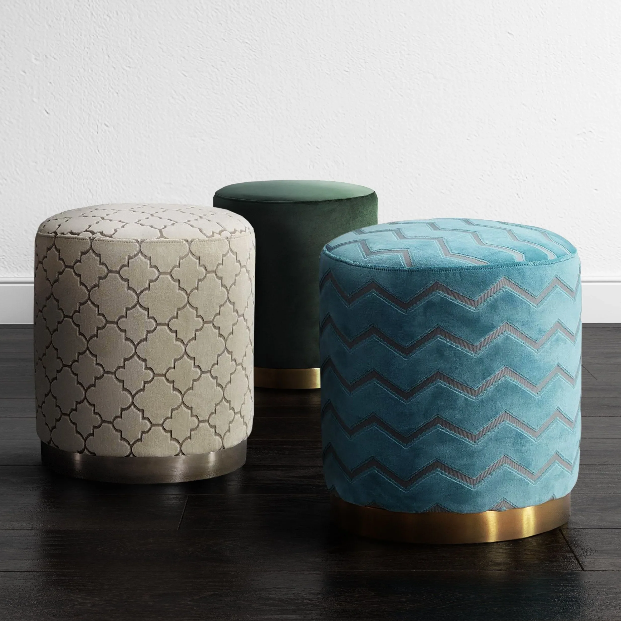 Opal Velvet Ottoman - Image 20