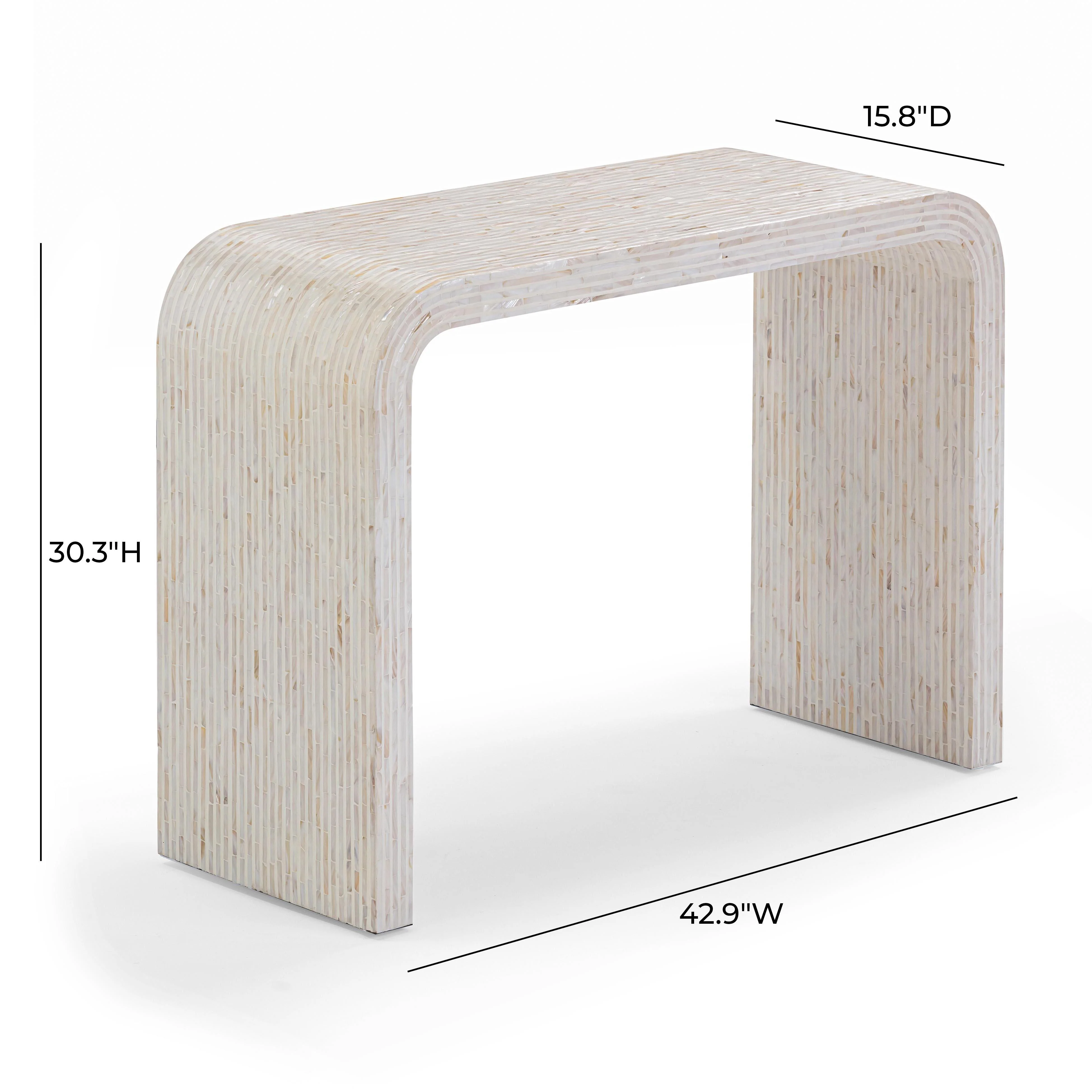 Opus Cream Capiz Shell Console Table - Image 6