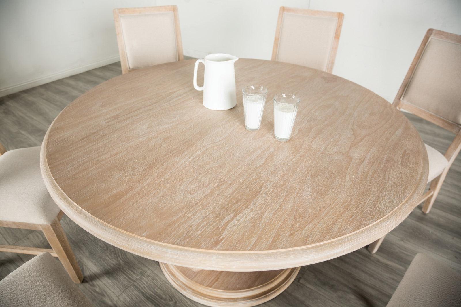 Orbetello Distressed Natural 54" Round Dining Table - Image 3
