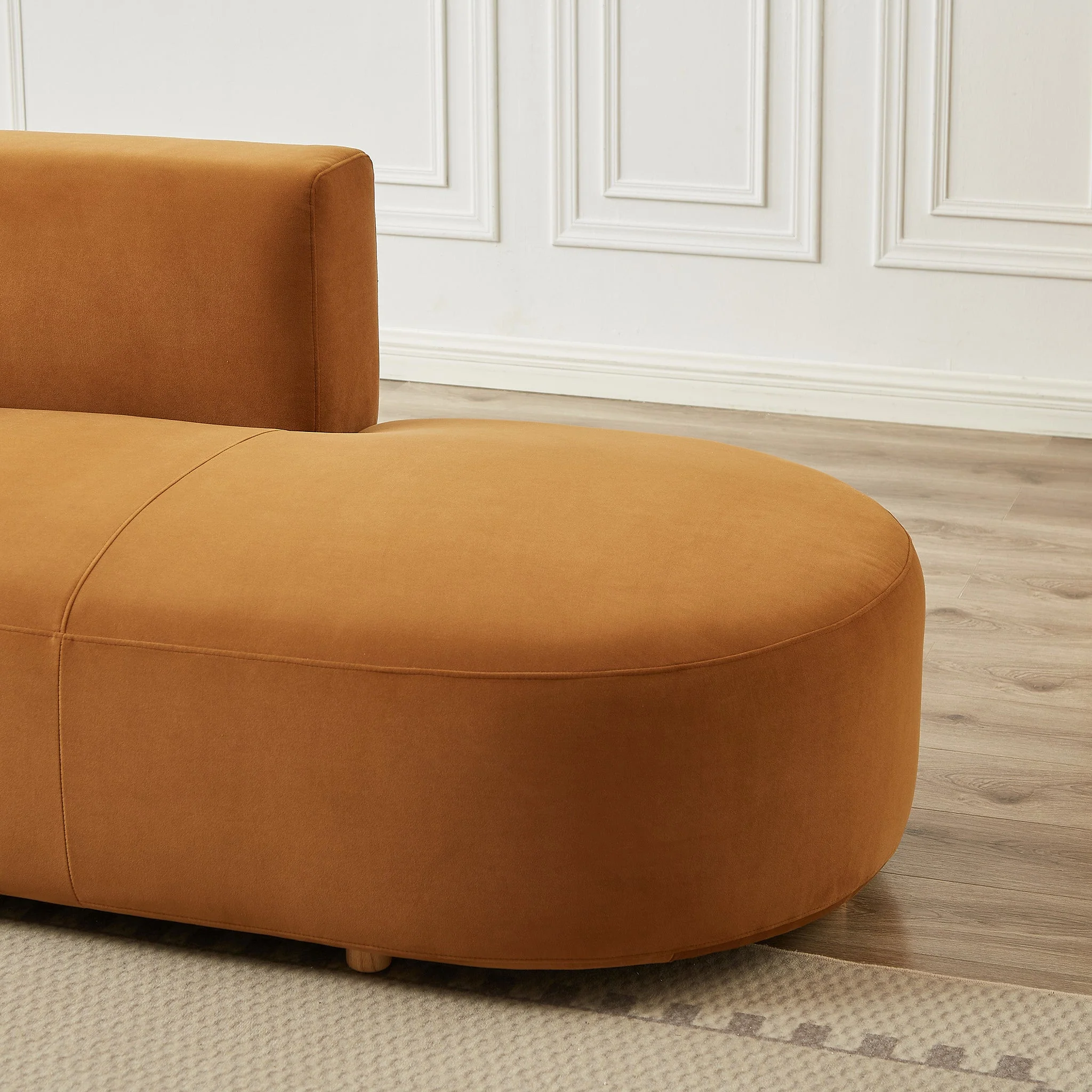 Orby  Velvet Sectional Sofa Left Facing - Image 5