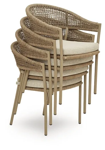 Orchard Beach Beige Arm Chair With Cushion (4/CN) - Image 4