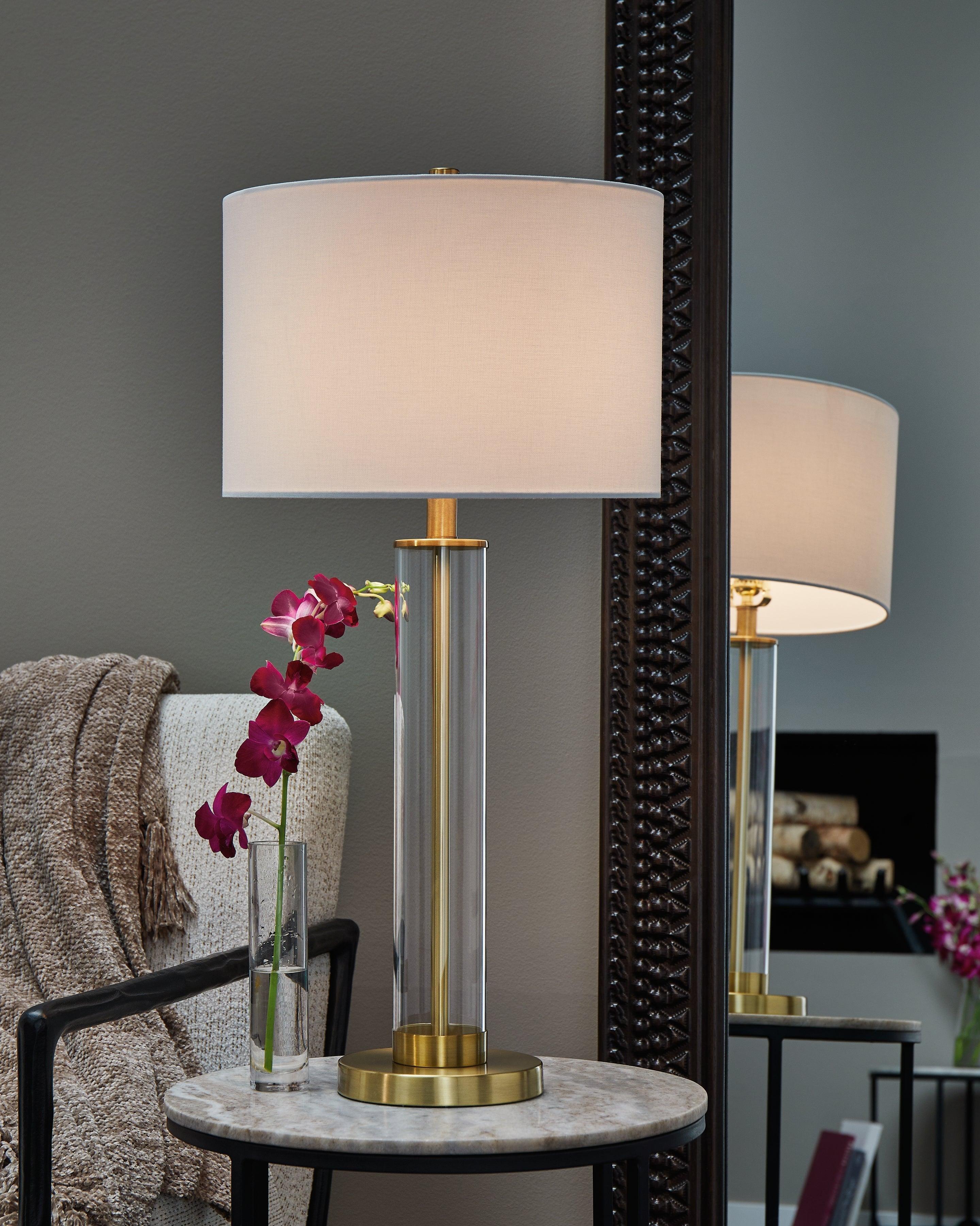 Orenman Clear/Brass Finish Table Lamp - Image 5